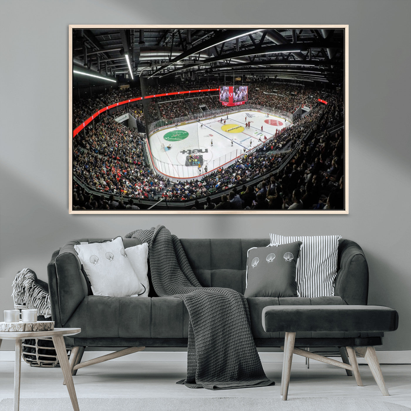 MGV-FC-36X24 - Vaudoise Lausanne Ice Hockey Arena Stadium Wall Art Canvas, Vaudoise Lausanne Ice Hockey Canvas