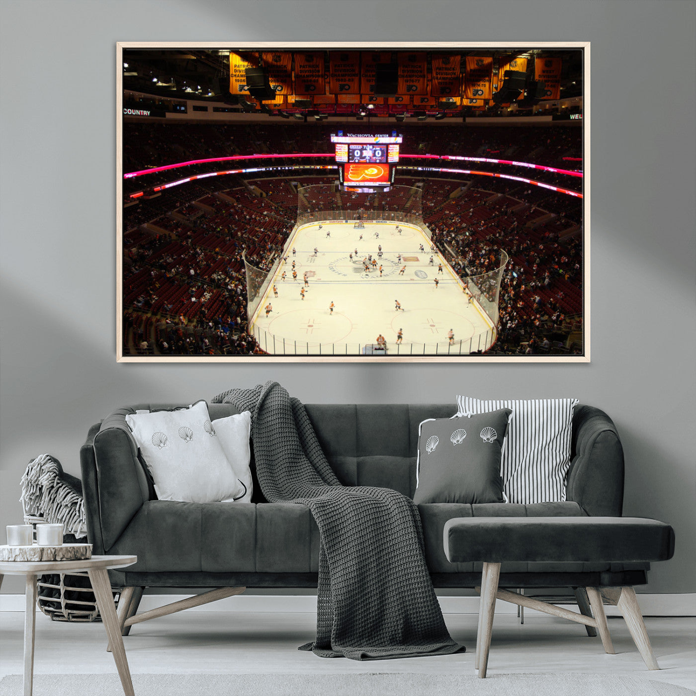 MGV-FC-36X24 - Wachovia Center Priort of Lyers Game Ice Hockey Stadium Canvas Print, Lyers Game Ice Hockey Stadium