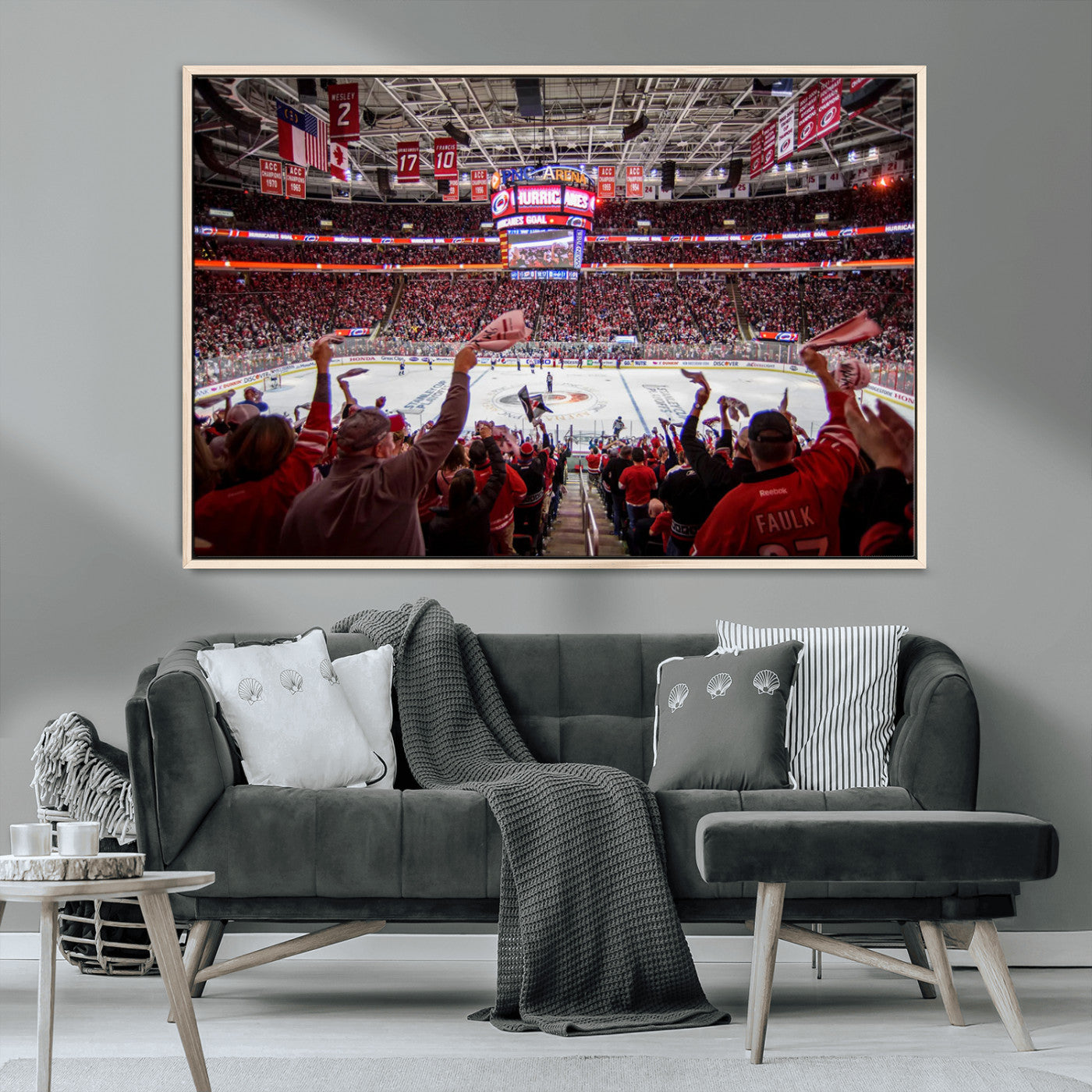 MGV-FC-36X24 - Carolina Hurricanes Ice Hockey Stadium Wall Art, Carolina Hurricanes Canvas Print