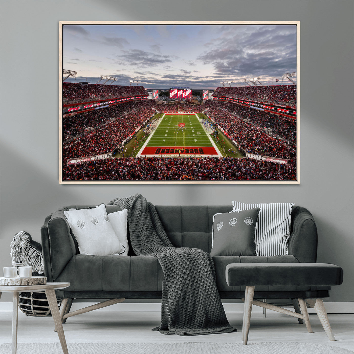 MGV-FC-36X24 - Florida Tampa Raymond James Stadium Wall Art Canvas Print - NFL Football Stadium Print Canvas
