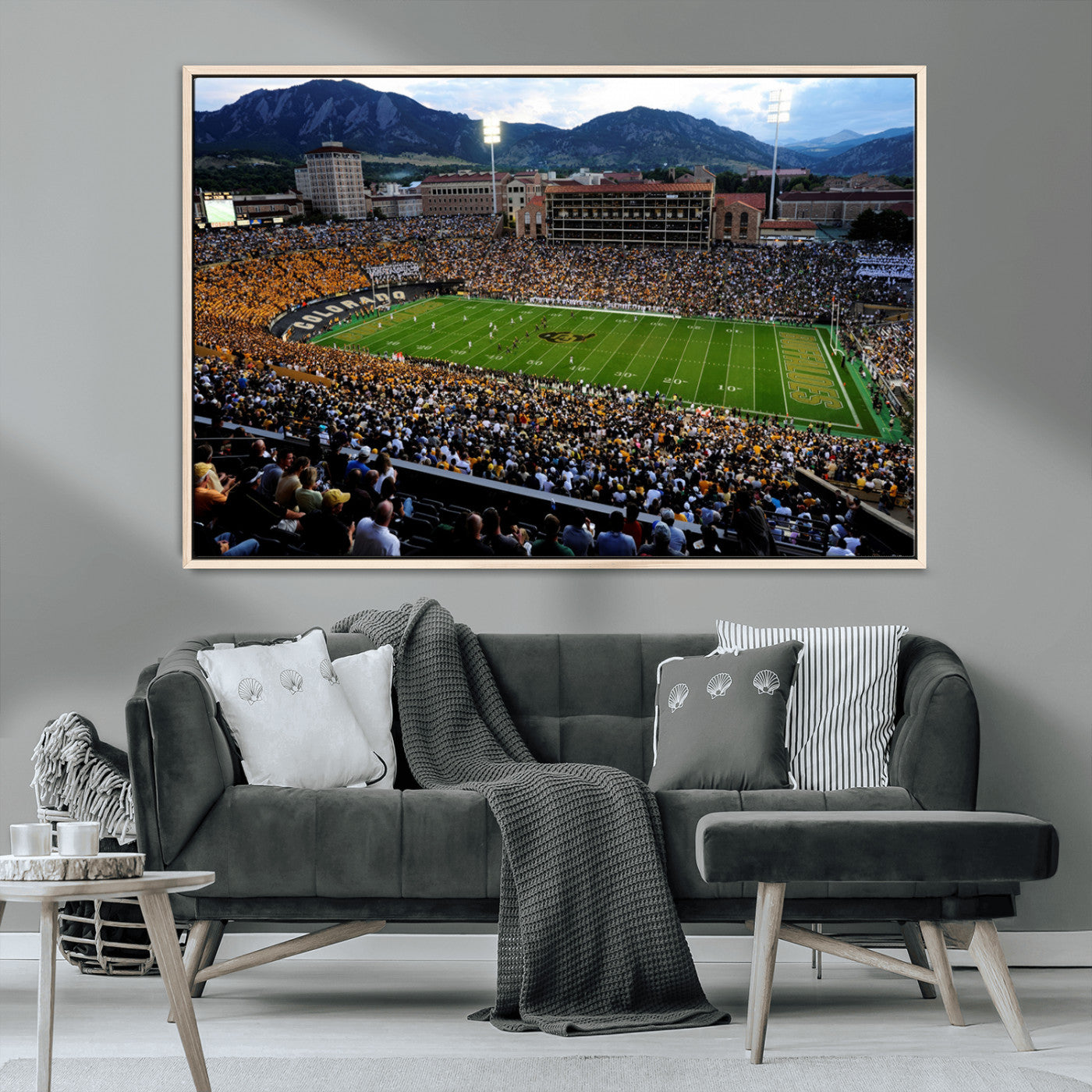 MGV-FC-36X24 - Colorado Buffaloes Canvas Print - Boulder Folsom Field Stadium Wall Art Canvas Print, Football Print