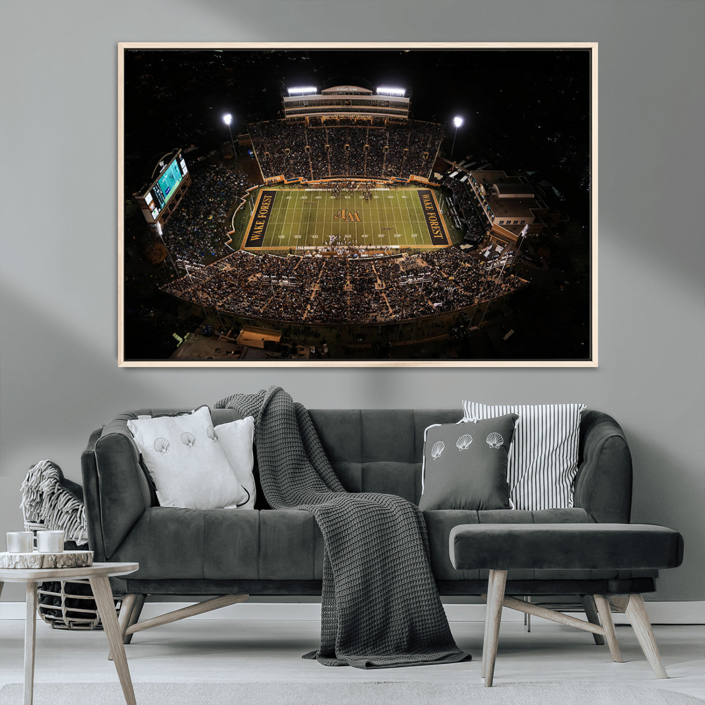 MGV-FC-36X24 - Wake Forest University Demon Deacons Canvas Printi, Football Team Print - Winston-Salem Allegacy