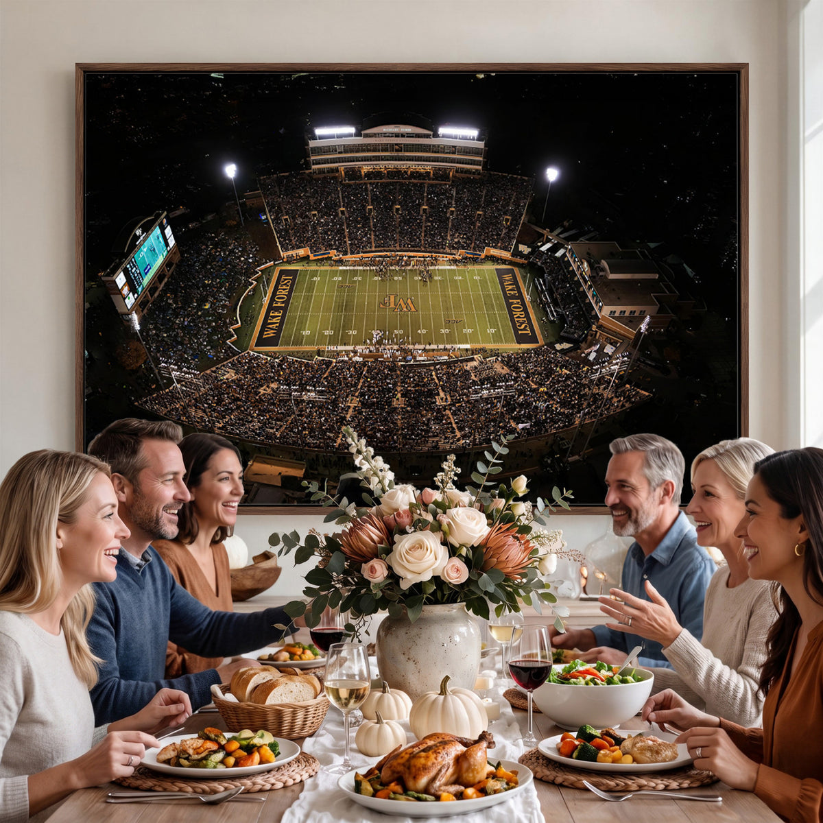20605-MGV-CV-36X24 - Wake Forest University Demon Deacons Canvas Print, Football Team Wall Art