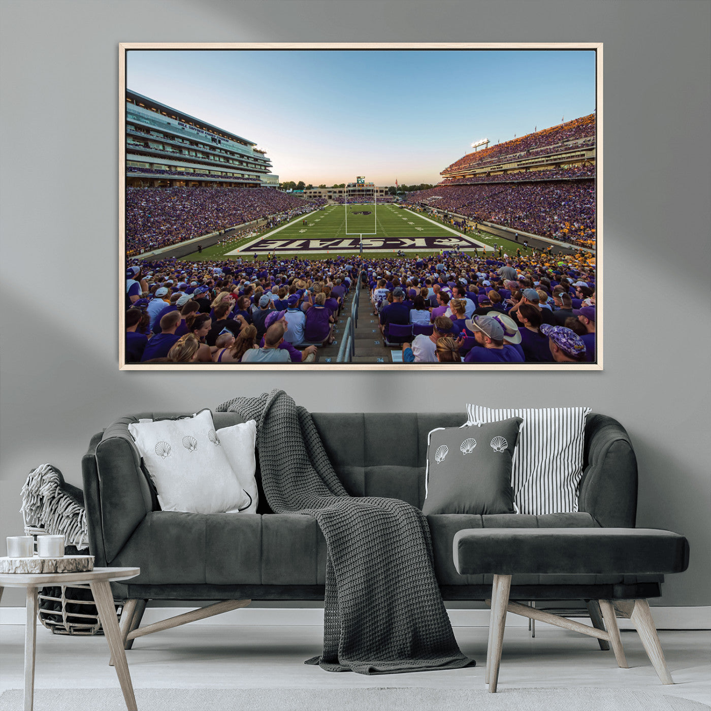 MGV-FC-36X24 - Kansas State University Wildcats Football Team Print - Manhattan Bill Snyder Family Football Stadium