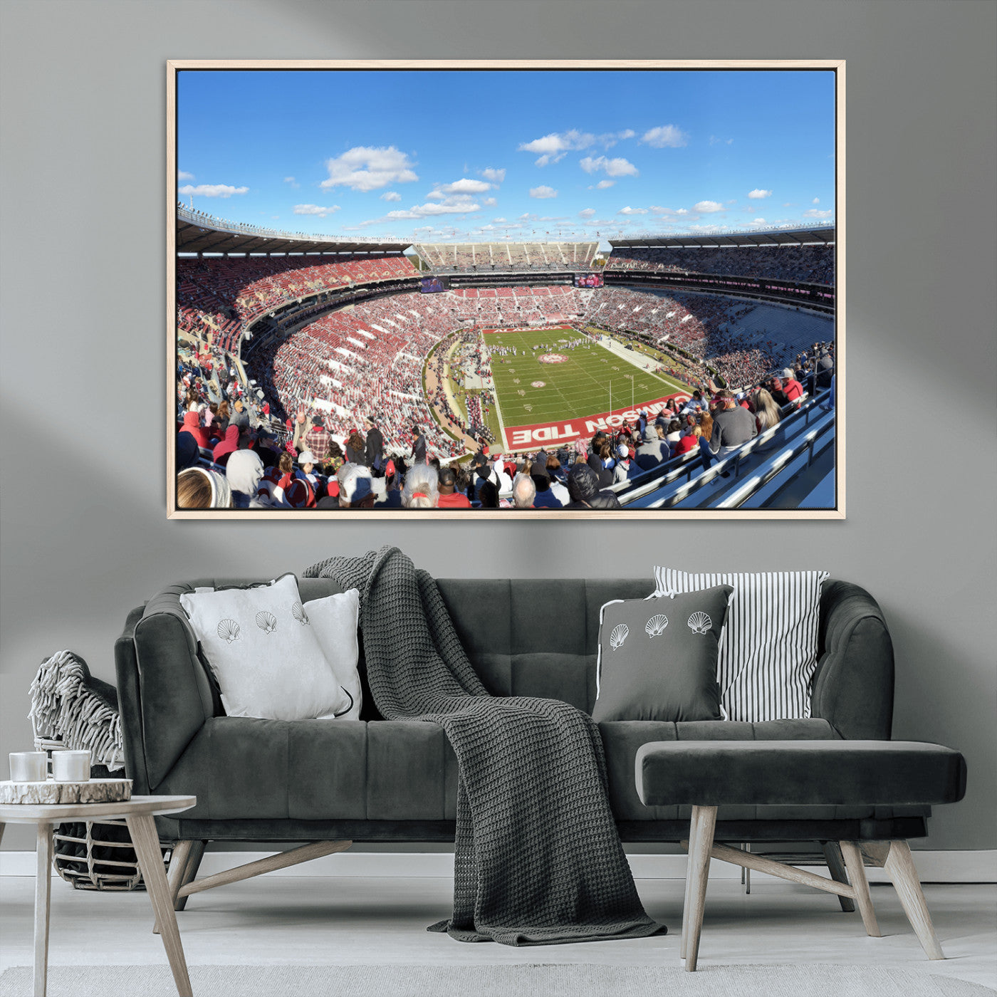 MGV-FC-36X24 - University of Alabama Crimson Tide Print Wall Art - Tuscaloosa Bryant-Denny Stadium Wall Art Canvas