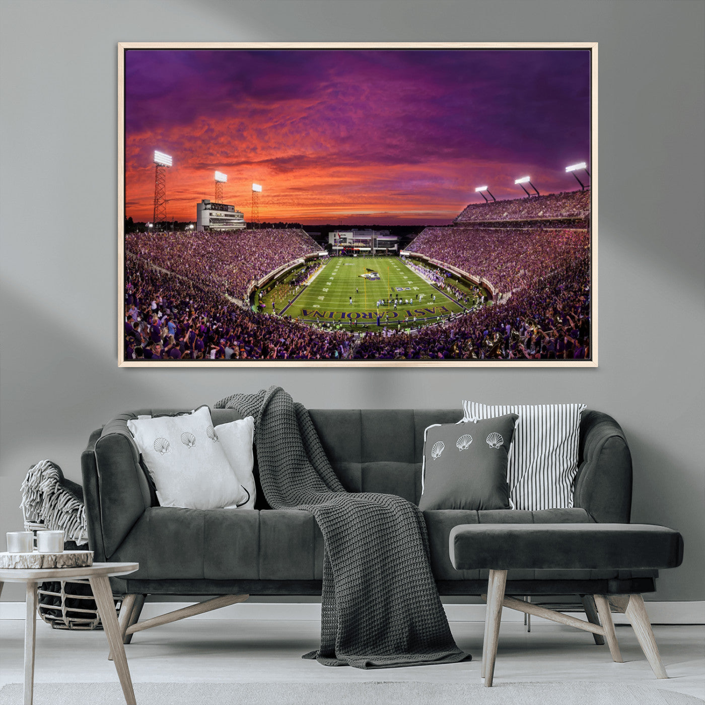 MGV-FC-36X24 - East Carolina University Pirates Football Print Canvas- Greenville Dowdy-Ficklen Stadium Wall Art