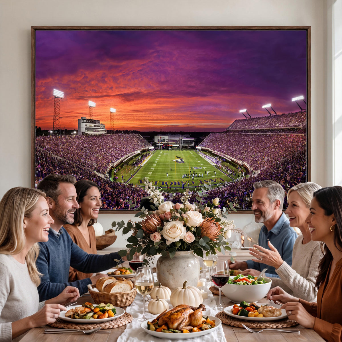 88575-MGV-CV-36X24 - East Carolina University Pirates Football Print Canvas- Greenville Dowdy-Ficklen Stadium Wall Art