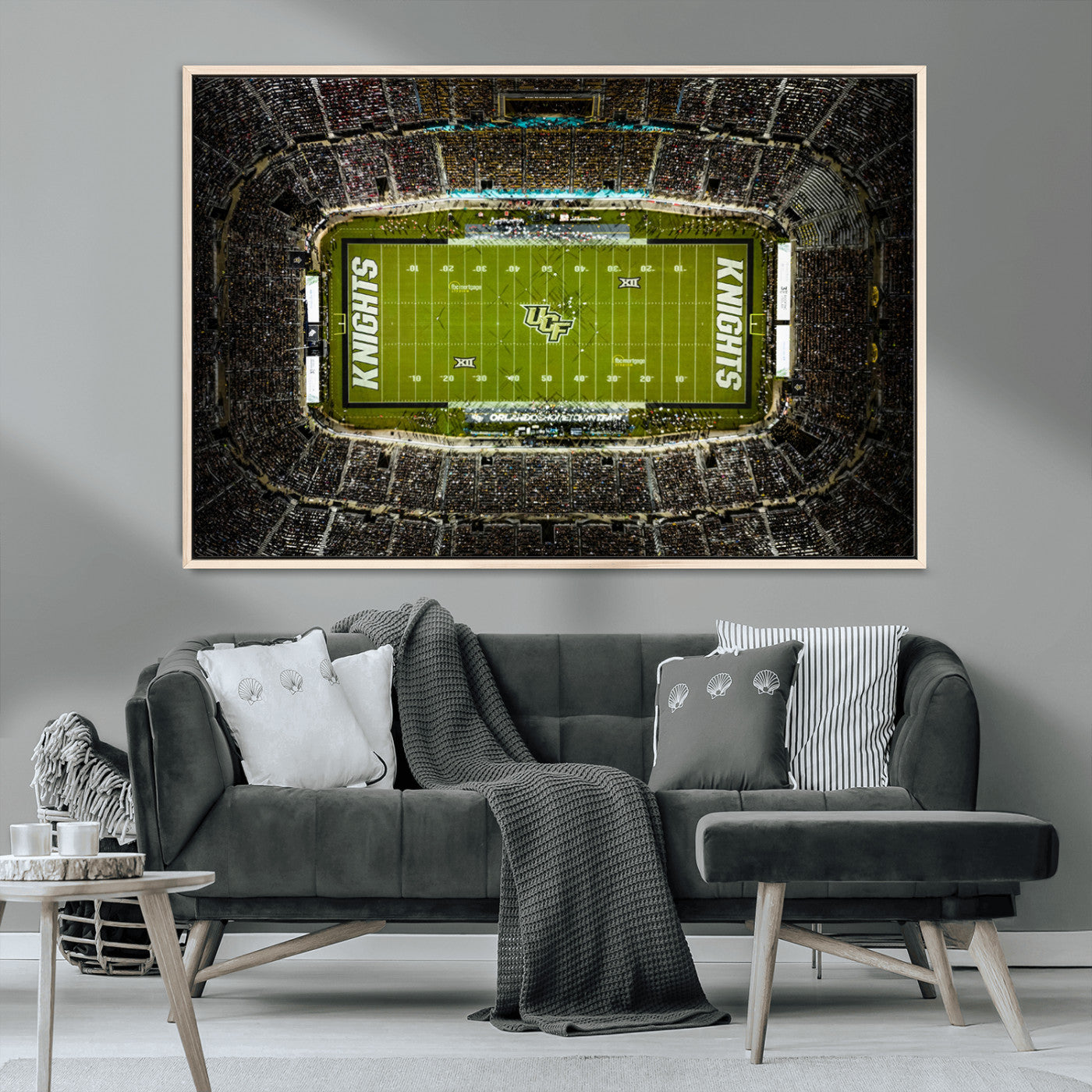 MGV-FC-36X24 - UCF Knights Football Team Print - Orlando FBC Mortgage Stadium Wall Art, UCF Knights Canvas Print