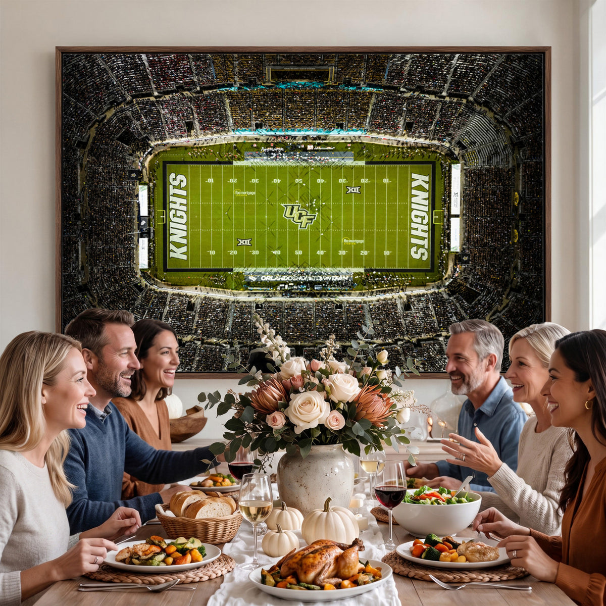 58050-MGV-CV-36X24 - UCF Knights Football Team Print - Orlando FBC Mortgage Stadium Wall Art, UCF Knights Canvas Print
