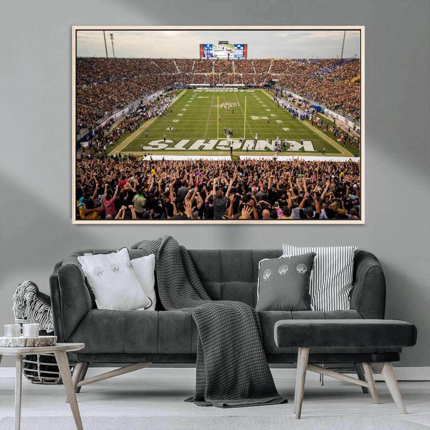 MGV-FC-36X24 - UCF Knights Football Team Print - Orlando FBC Mortgage Stadium Canvas Print