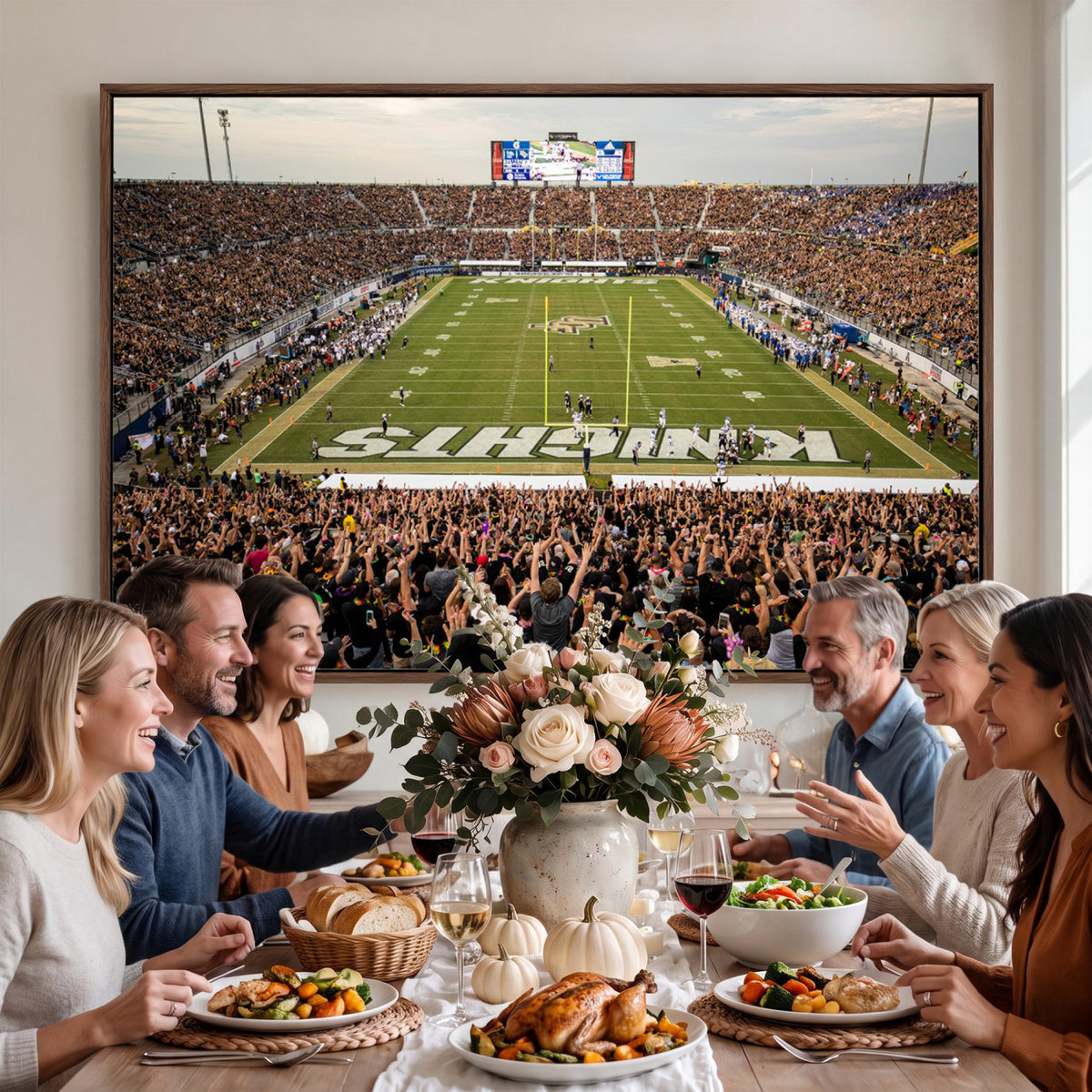 38659-MGV-CV-36X24 - UCF Knights Football Team Print - Orlando FBC Mortgage Stadium Canvas Print