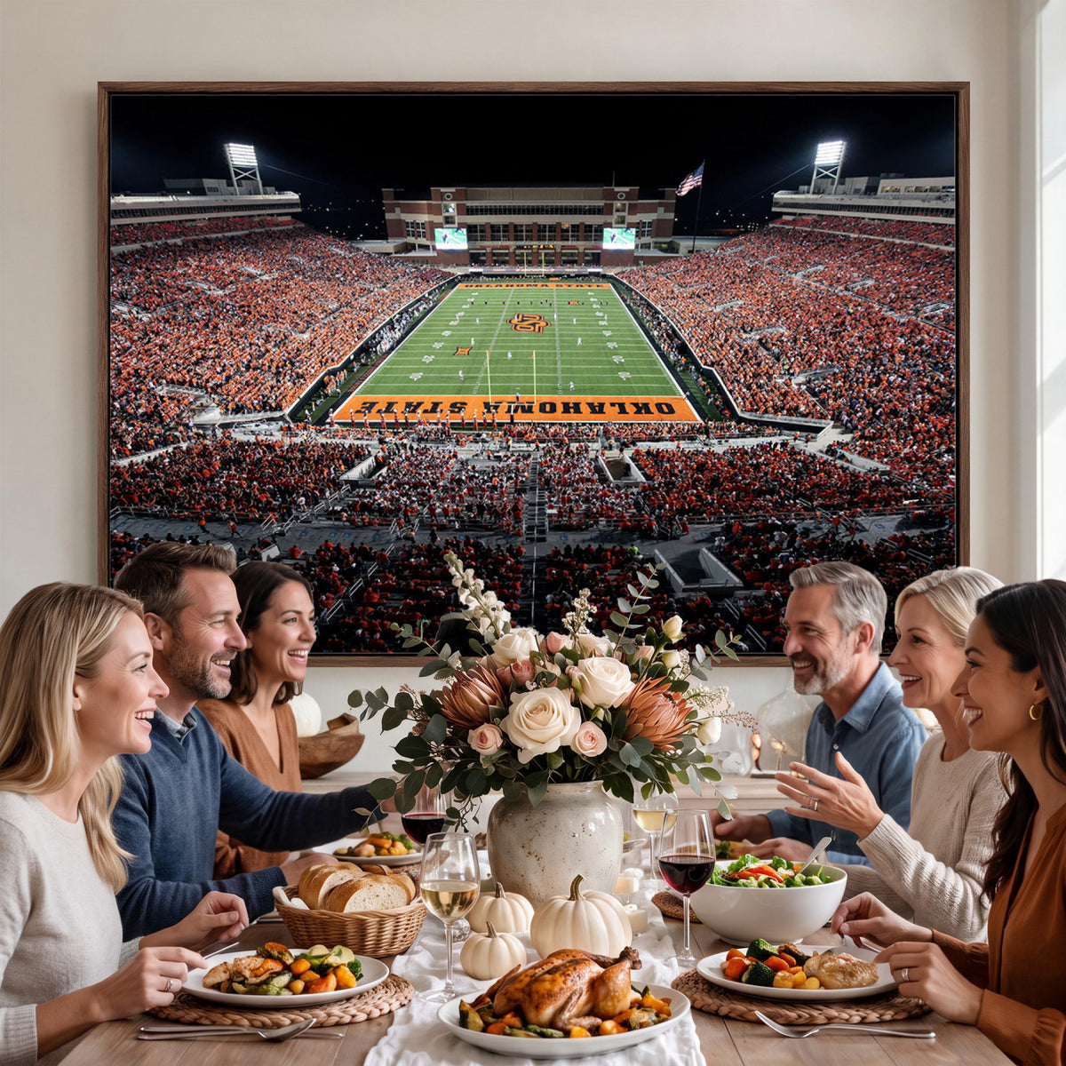 81675-MGV-CV-36X24 - Oklahoma State Cowboys Canvas Print, Football Team Print