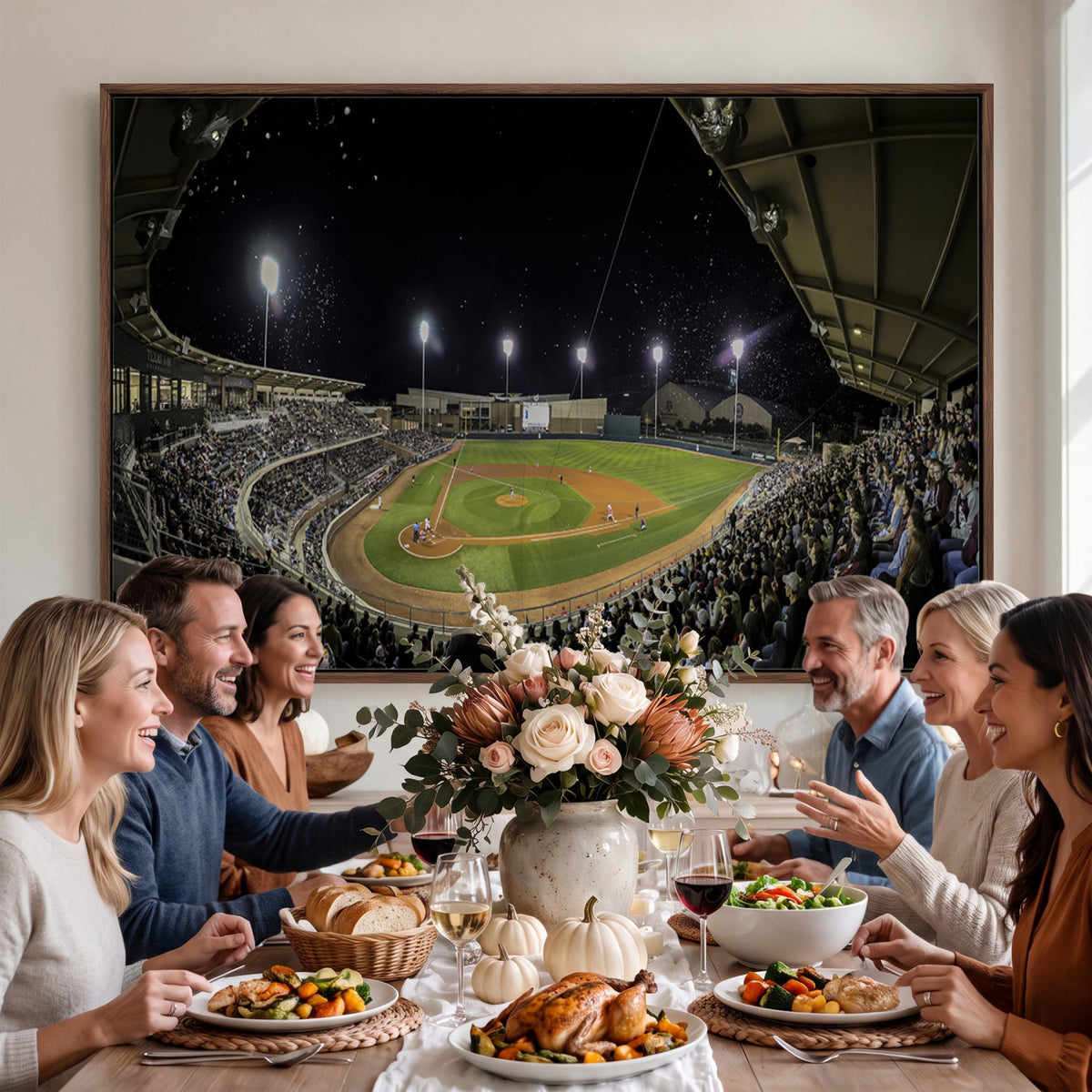 10262-MGV-CV-36X24 - Olsen Field at Blue Bell Park - Texas A&M Aggies Baseball Stadium Wall Art Canvas Print