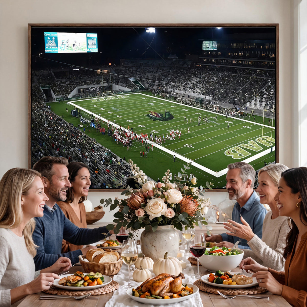 81740-MGV-CV-36X24 - UAB Blazers Football Team Print - Birmingham Protective Stadium Wall Art Canvas Print