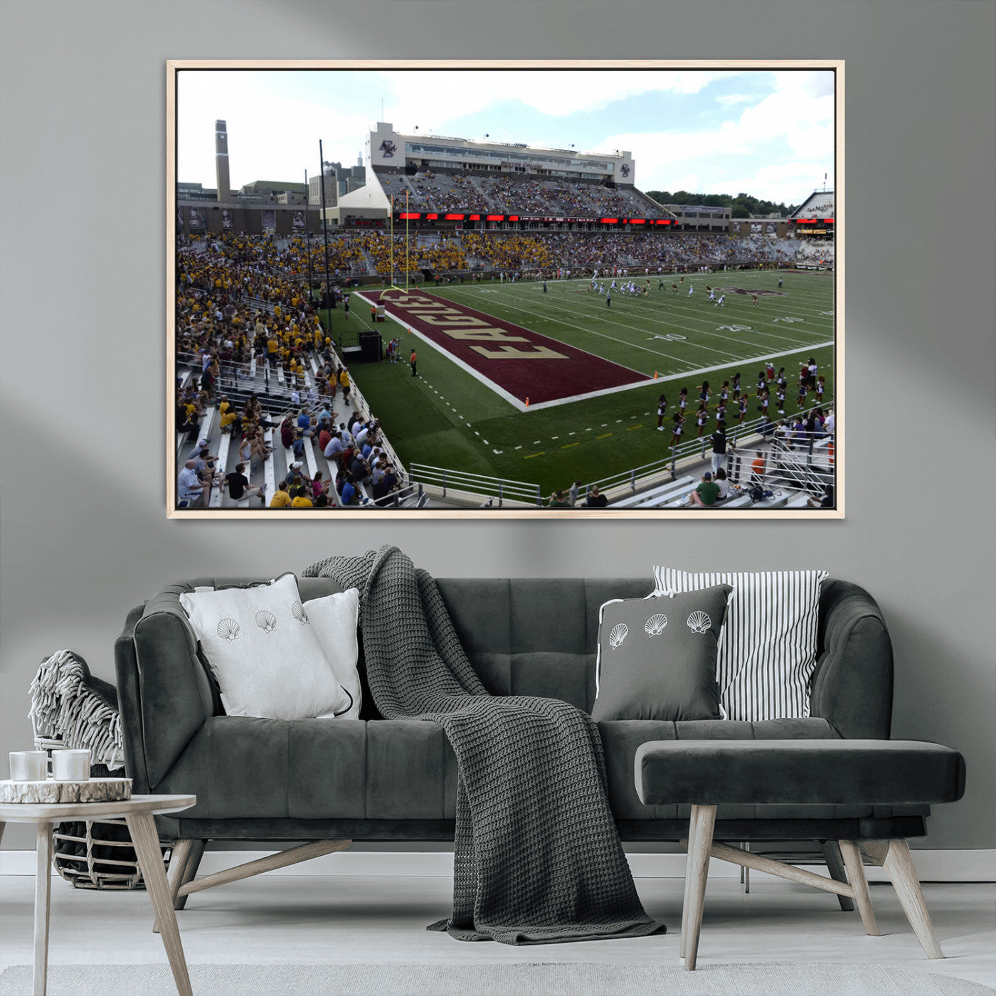 MGV-FC-36X24 - Boston College Eagles Football Team Print - Boston Alumni Stadium Wall Art Canvas Print