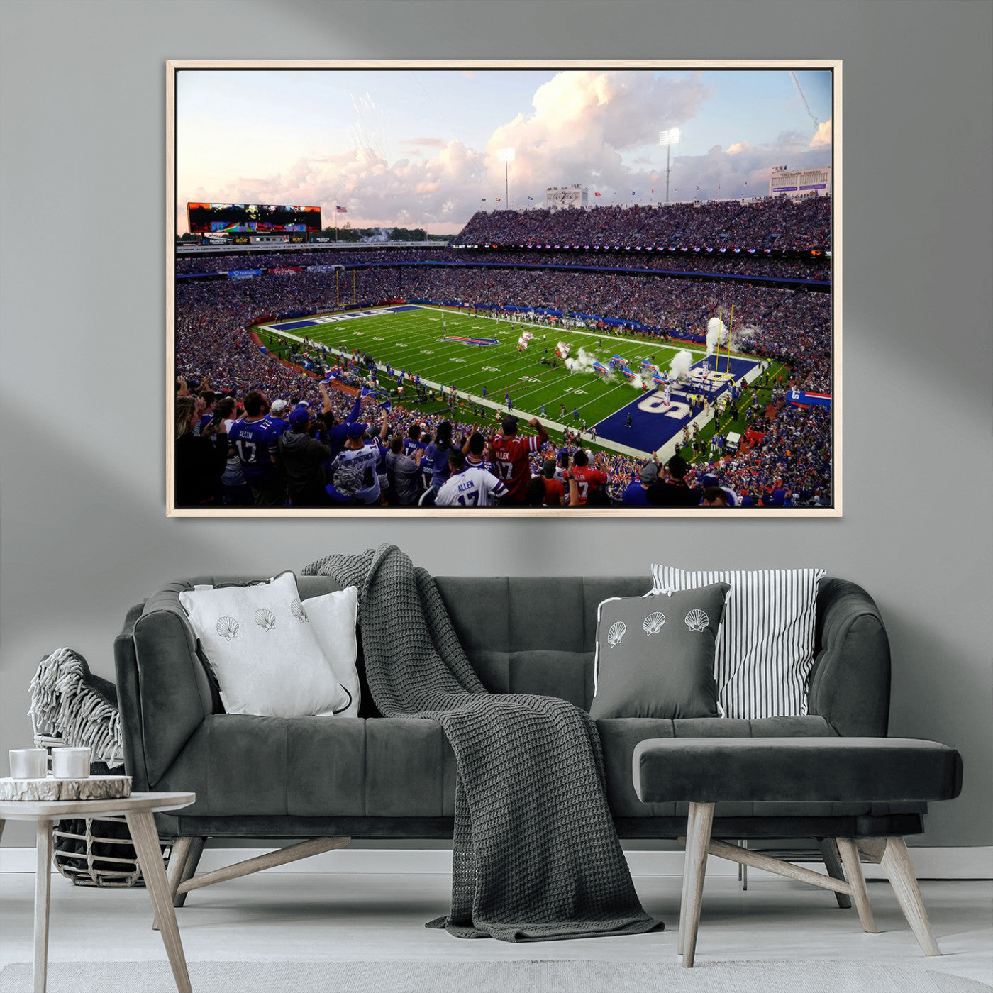 MGV-FC-36X24 - Buffalo Bills Football Team Print - Buffalo Highmark Stadium Wall Art Canvas Print