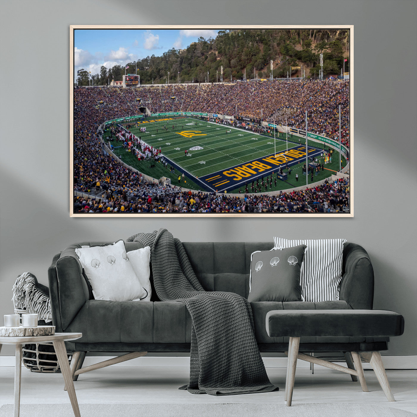 MGV-FC-36X24 - University of California Golden Bears Football Team Print - Berkeley California Memorial Stadium Art
