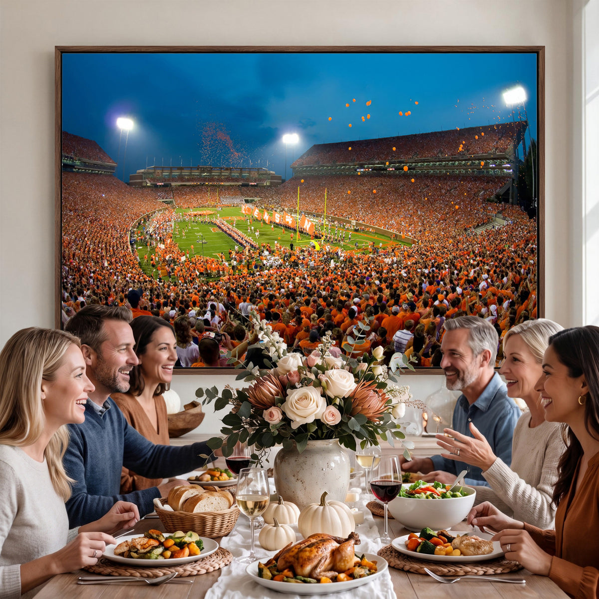 26196-MGV-CV-36X24 - Clemson University Tigers Football Team Print, Clemson