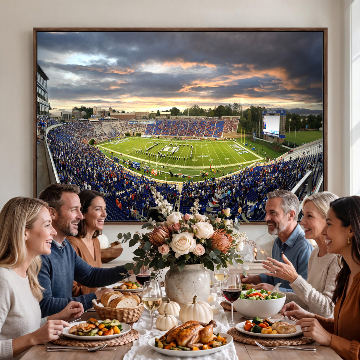 60433-MGV-CV-36X24 - Duke University Blue Devils Football Team Print, Durham