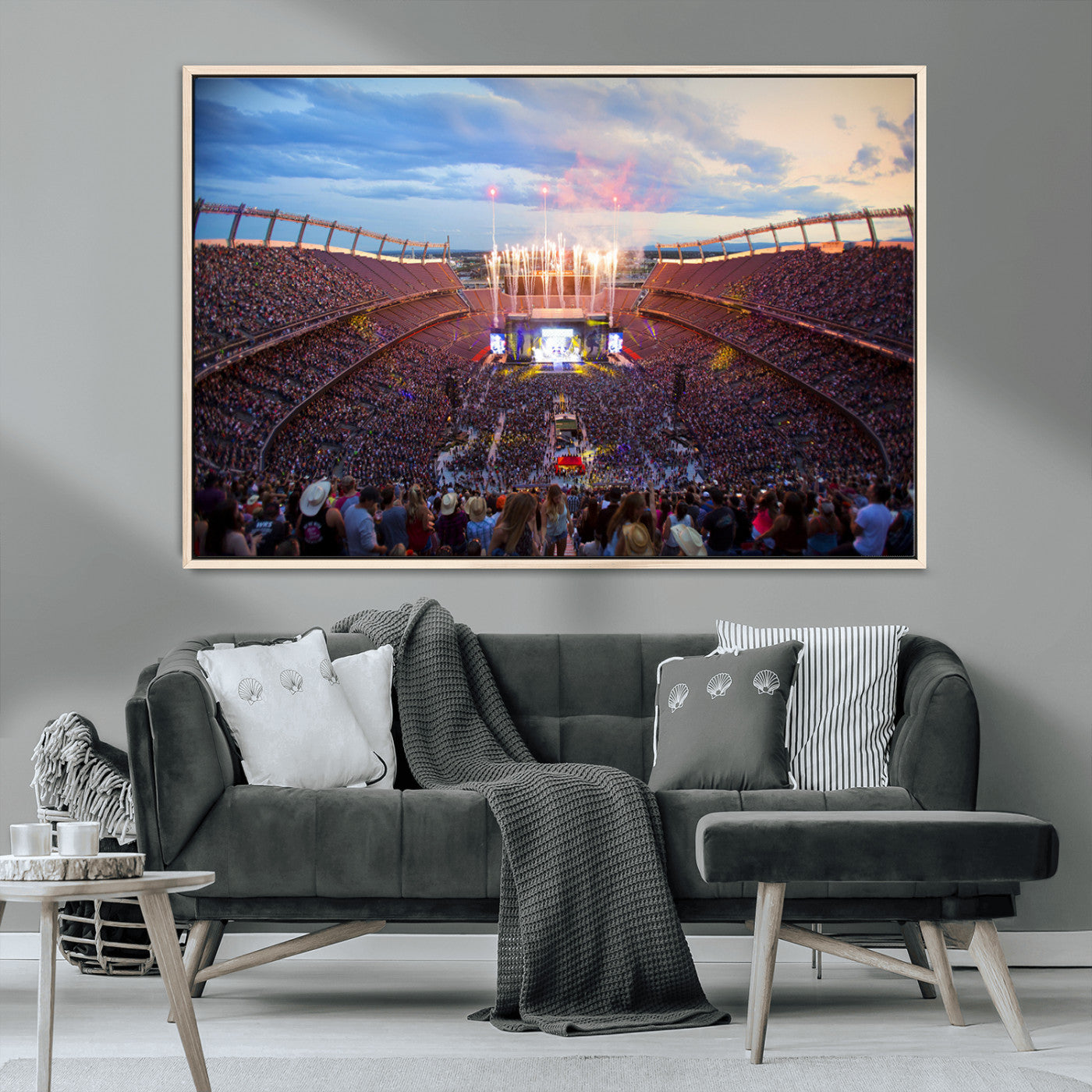 MGV-FC-36X24 - Denver Broncos Football Team Print Canvas- Empower Field at Mile High Stadium Wall Art Canvas Print
