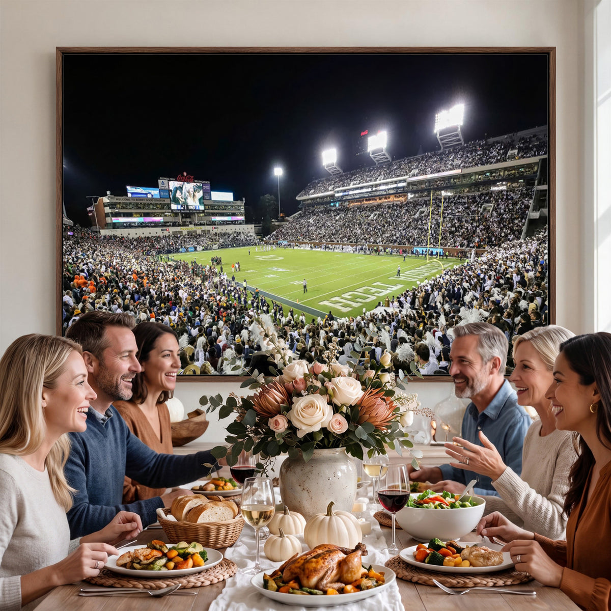 49339-MGV-CV-36X24 - Georgia Tech Yellow Jackets Football Team Print, Atlanta