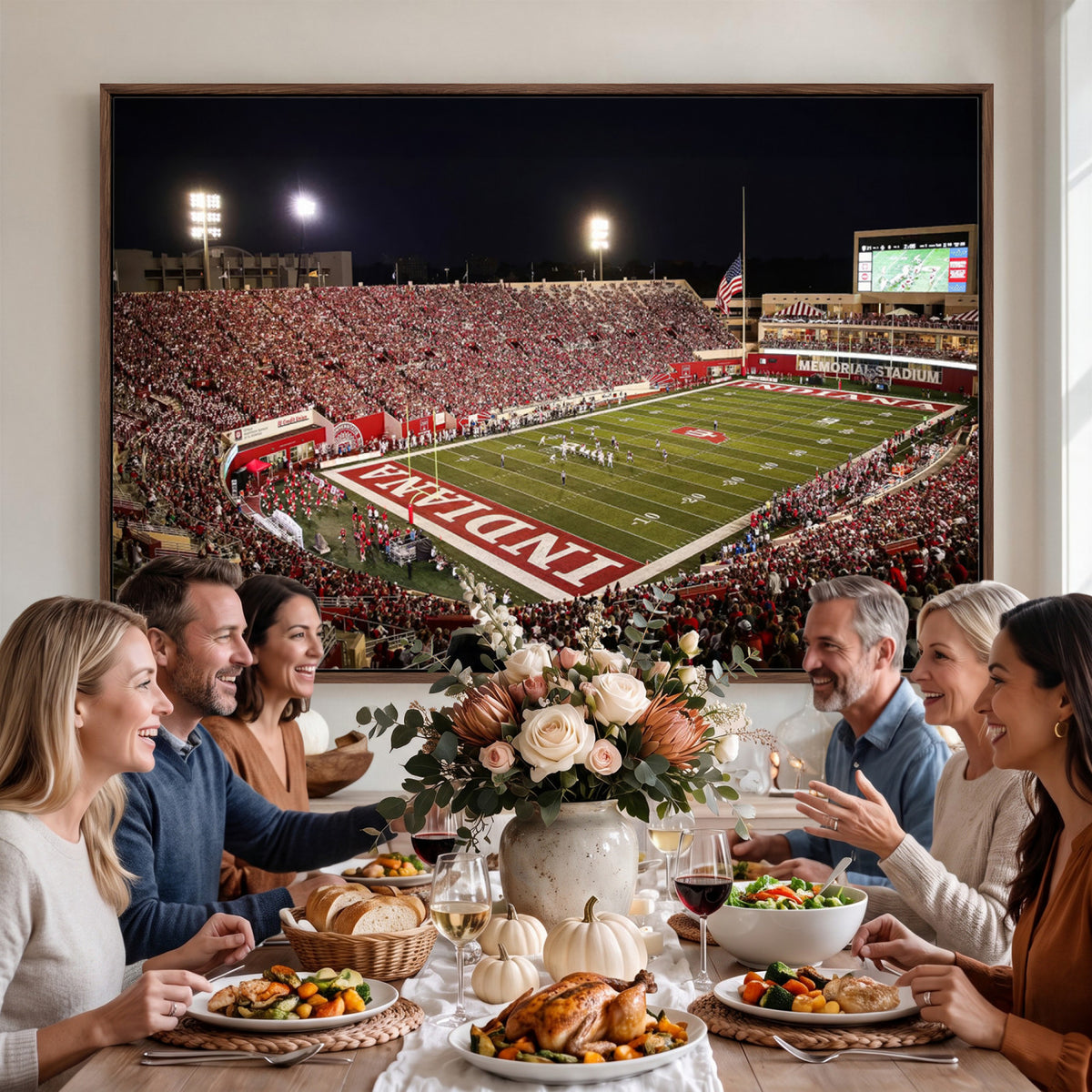 82748-MGV-CV-36X24 - Indiana University Hoosiers Football Team Print Canvas