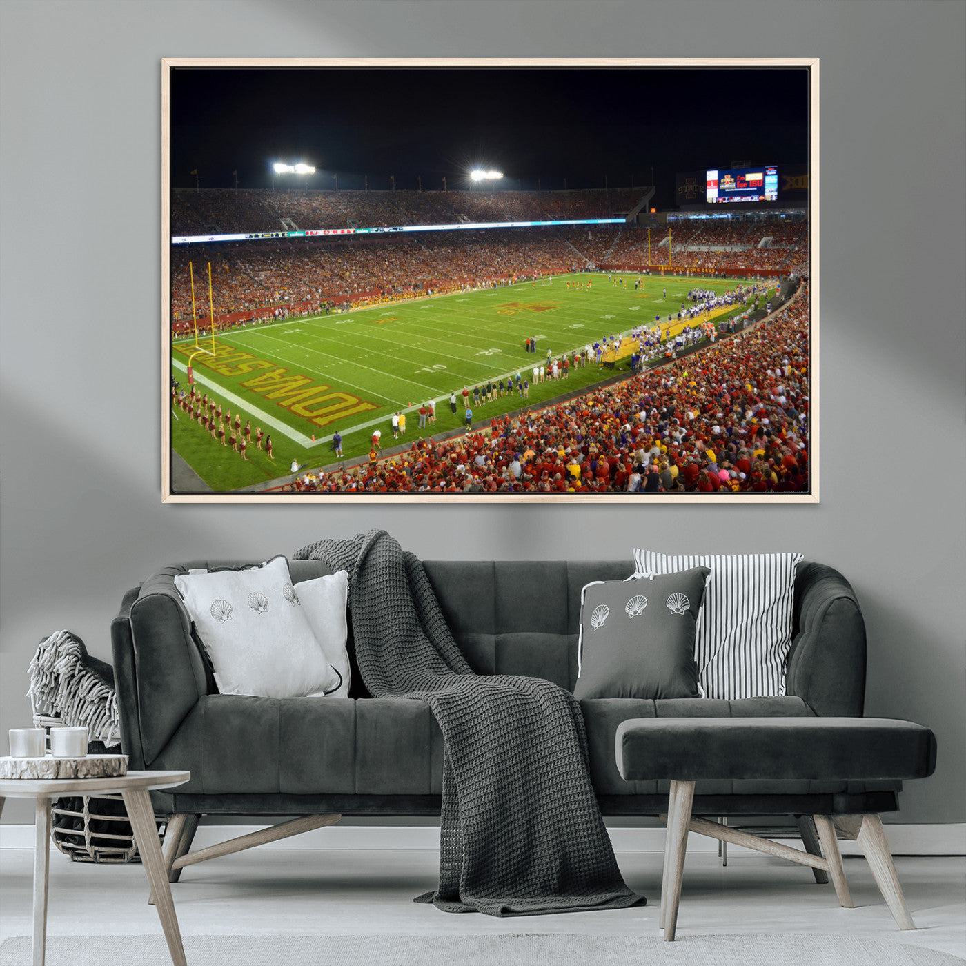 MGV-FC-36X24 - Iowa State University Cyclones Football Team Print - Ames Jack Trice Stadium Canvas Print