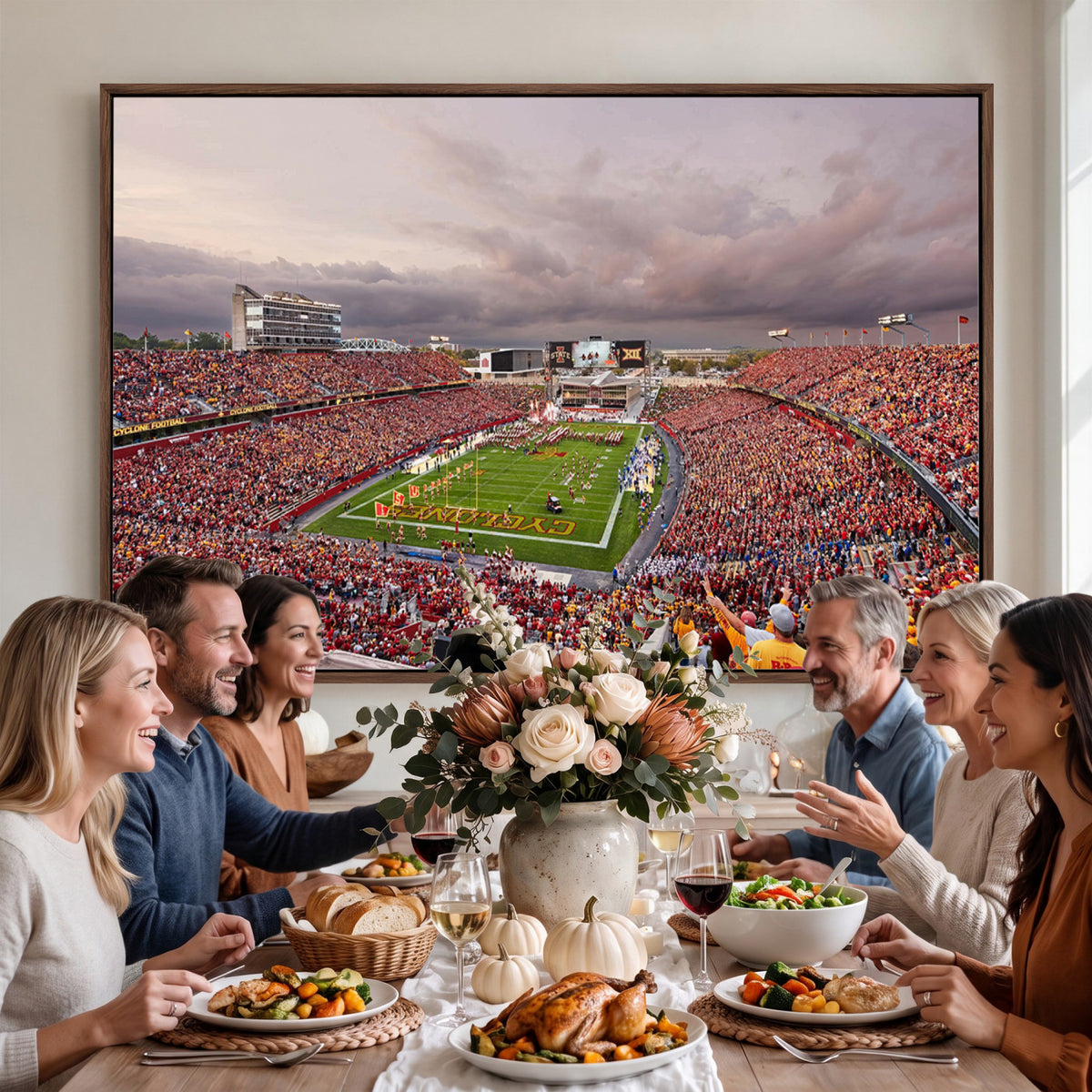 50373-MGV-CV-36X24 - Iowa State University Cyclones Football Team Print, Ames