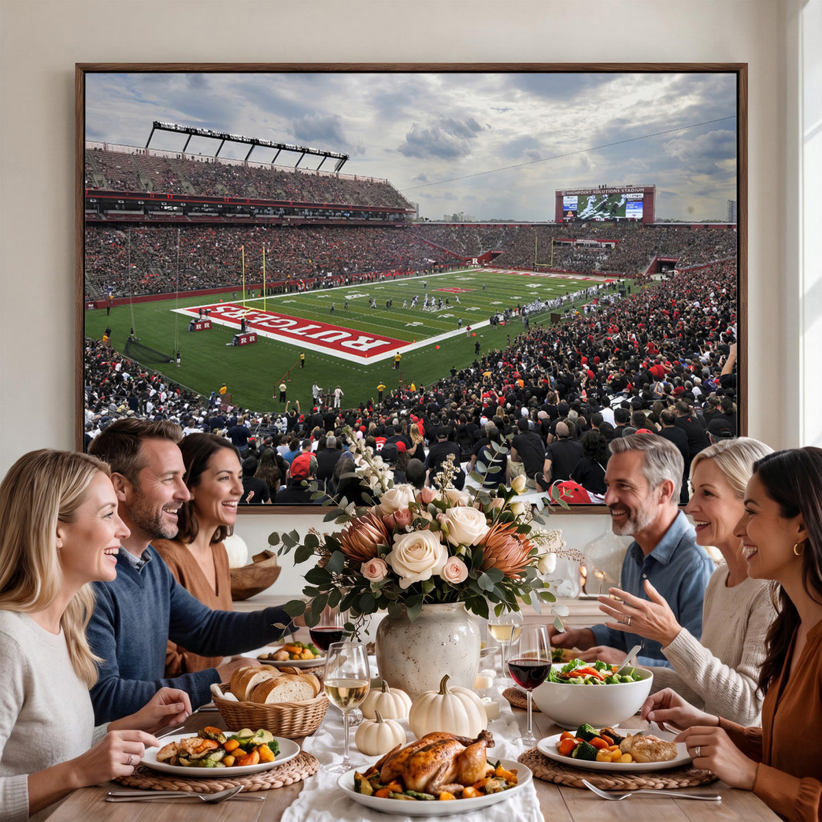 66777-MGV-CV-36X24 - Rutgers Scarlet Knights Football Team Print, SHI Stadium
