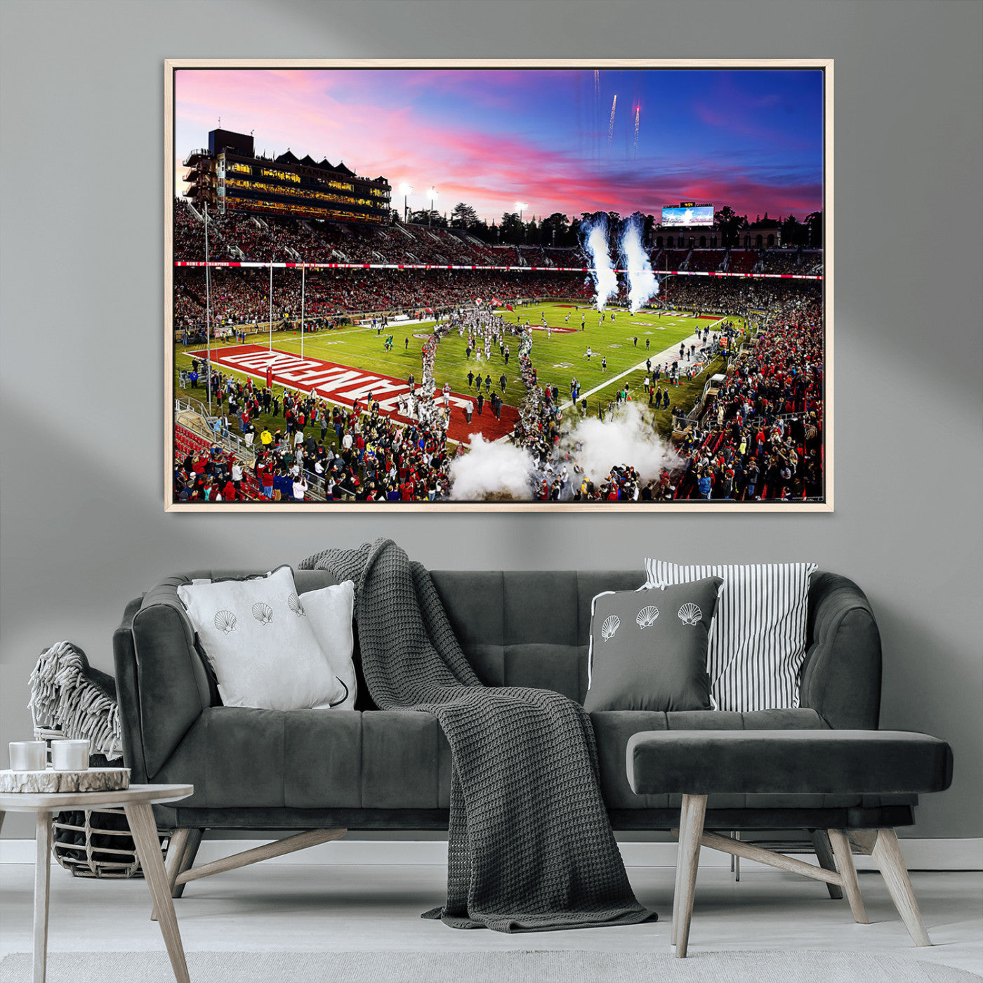 MGV-FC-36X24 - Stanford University Cardinal Football Team Print - Stanford Stadium Wall Art Canvas Print