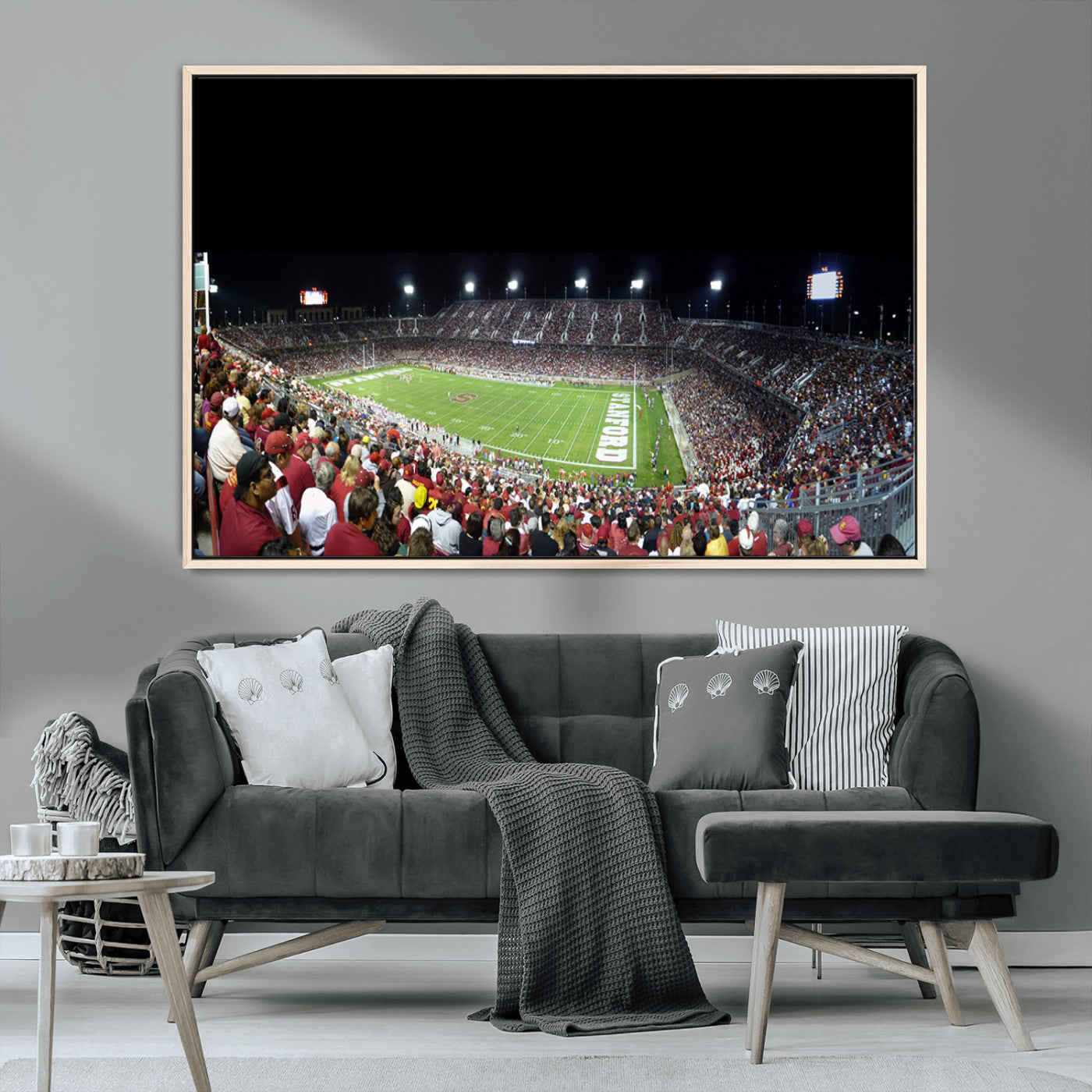 MGV-FC-36X24 - Stanford University Cardinal Football Team Print - Stanford Stadium Wall Art Canvas Print