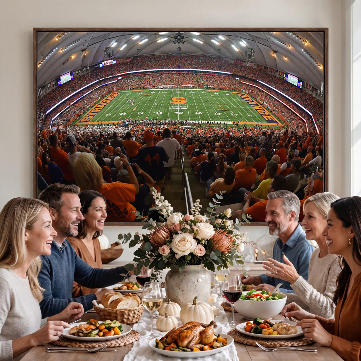 43291-MGV-CV-36X24 - Syracuse University Orange Football Canvas Print, Football Team Print - Syracuse JMA Wireless Dome