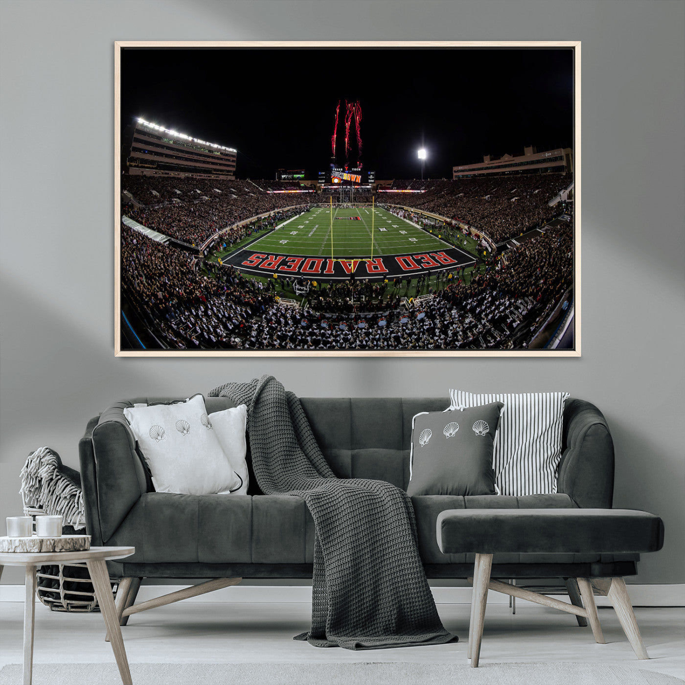 MGV-FC-36X24 - Framed Texas Tech Red Raiders Stadium Canvas, Texas Tech Red Raiders Football Team Print - Lubbock