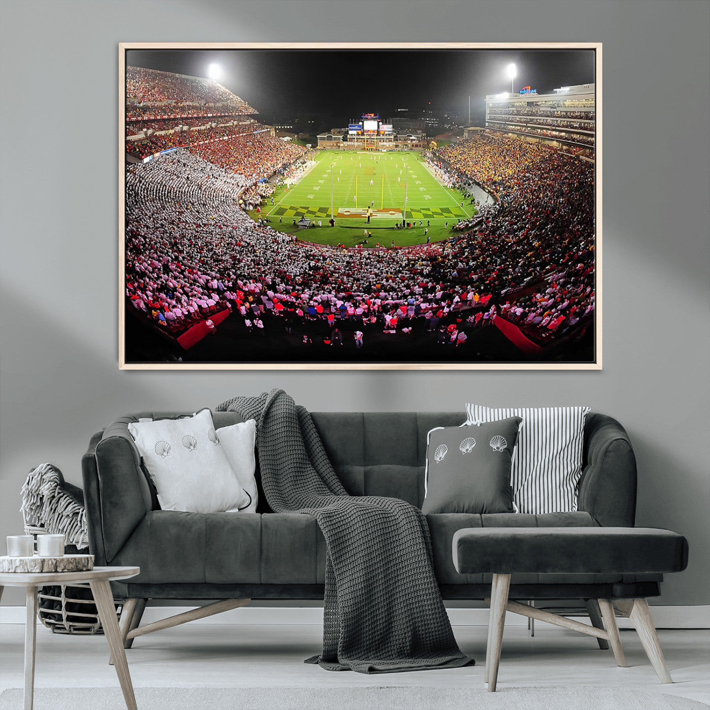 MGV-FC-36X24 - University of Maryland Terrapins Football Team Print - College Park SECU Stadium Wall Art Canvas