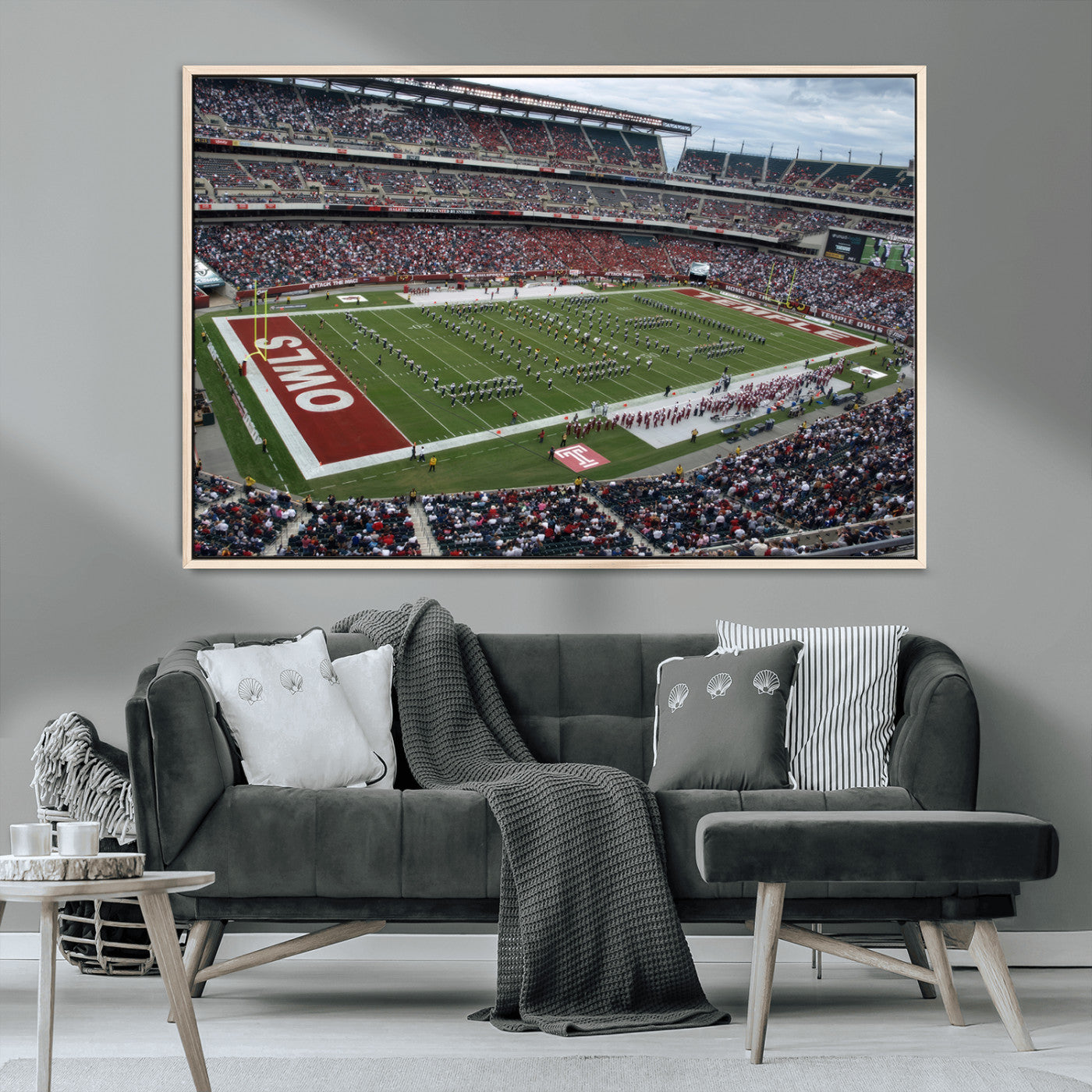 MGV-FC-36X24 - The Temple University Owls Athletics Team Print - Philadelphia Lincoln Financial Field Stadium Wall