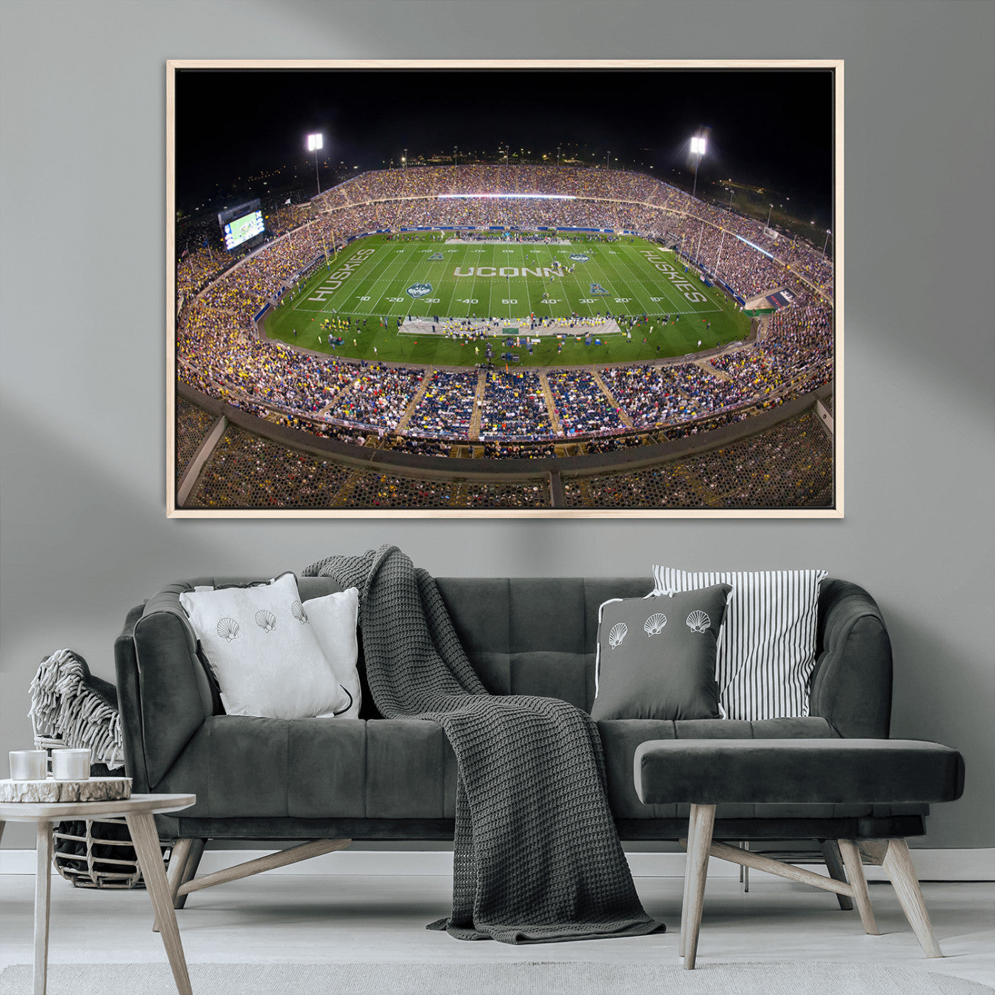 MGV-FC-36X24 - The University of Connecticut UCONN Huskies Football Team Print - East Hartford Pratt & Whitney