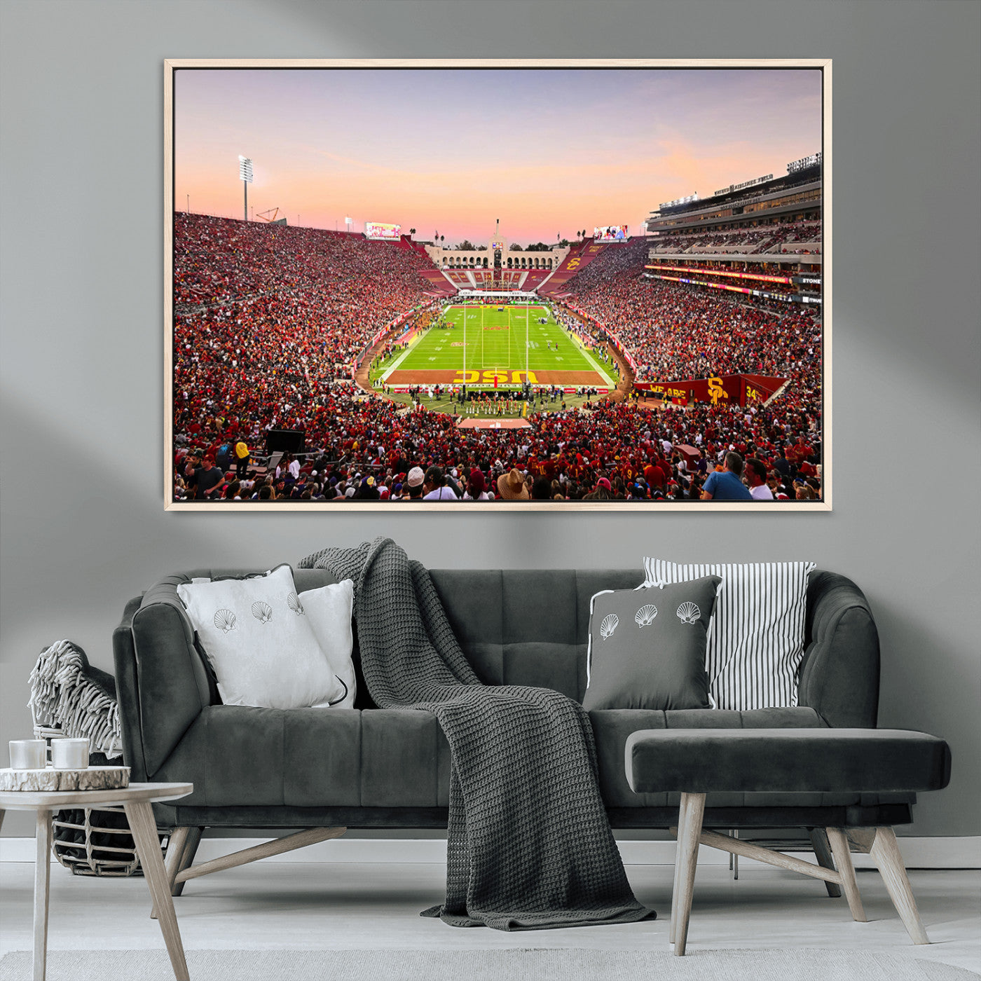 MGV-FC-36X24 - The University of Southern California USC Trojans Football Team Print - Los Angeles Memorial