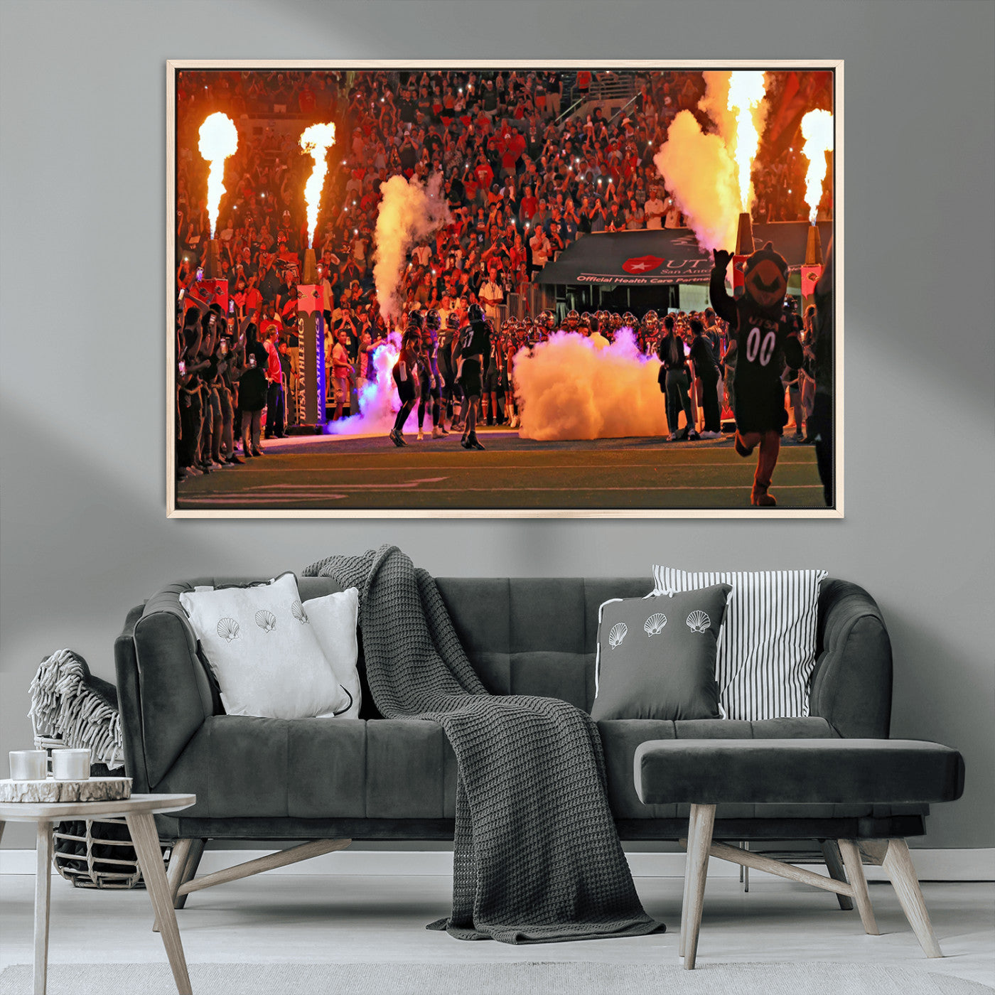 MGV-FC-36X24 - The University of Texas at San Antonio Roadrunners Football Team Print - San Antonio Alamodome Wall