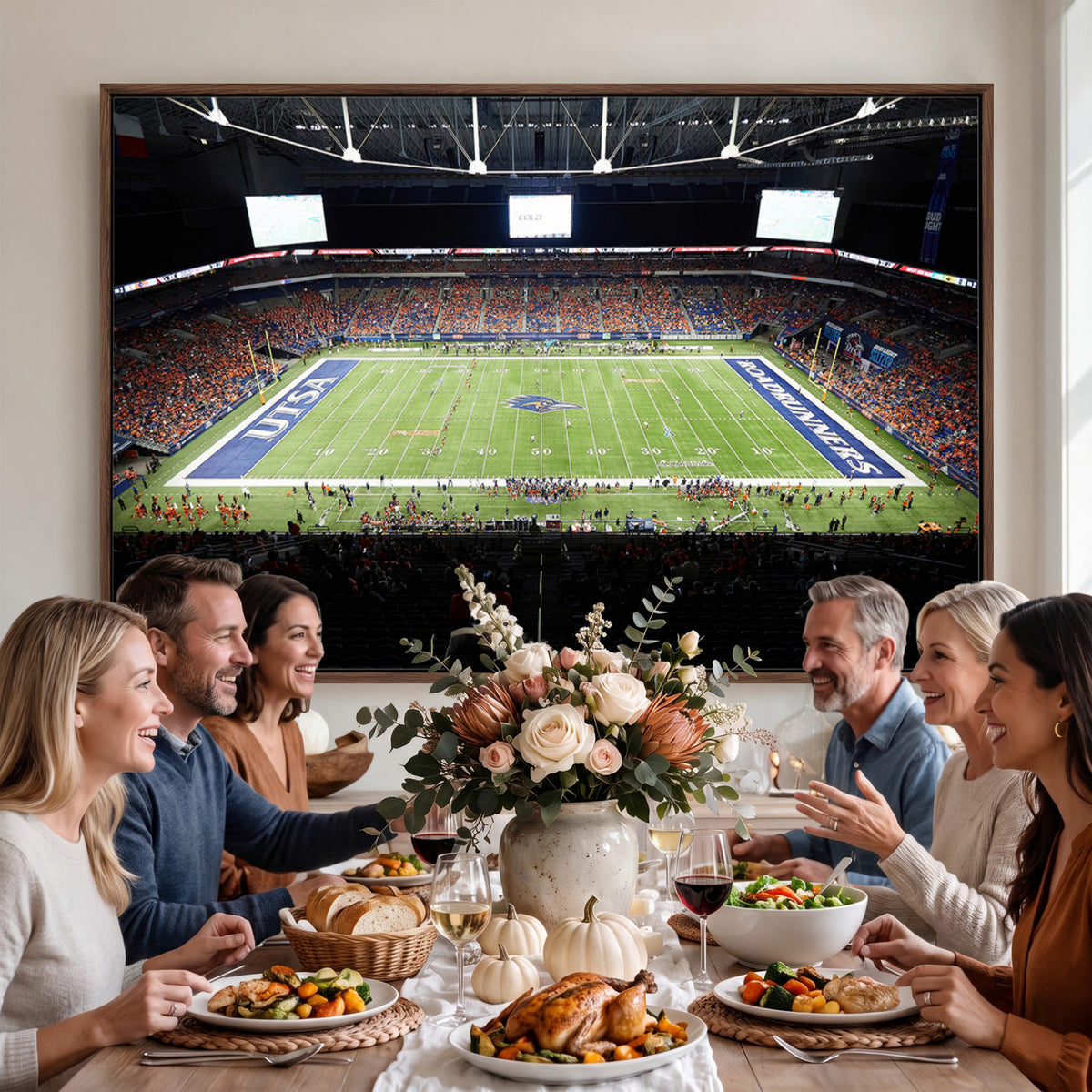 98617-MGV-CV-36X24 - The University of Texas at San Antonio Roadrunners Football Team Print, San Antonio Alamodome