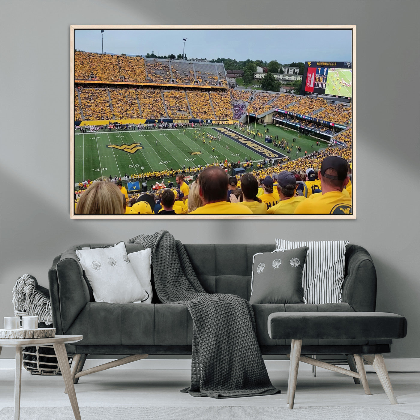 MGV-FC-36X24 - Puskar Stadium Canvas Print Wall Art - Morgantown Print - West Virginia University Mountaineers