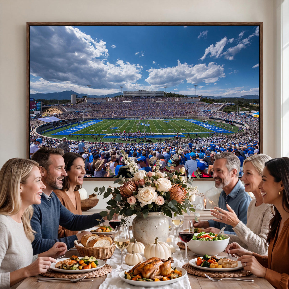 59281-MGV-CV-36X24 - Air Force Falcons Football Team Print, Colorado Springs