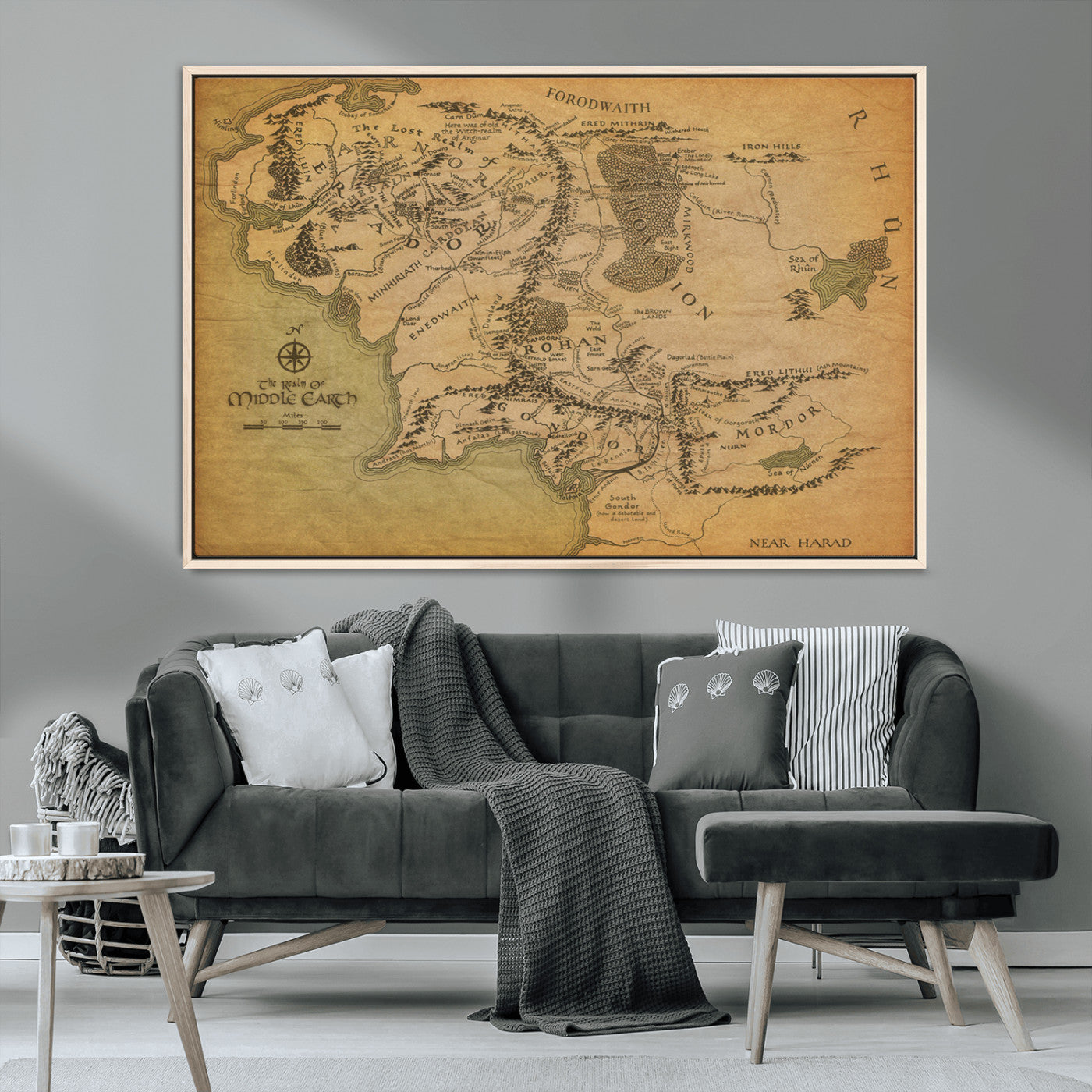 MGV-FC-36X24 - Push Pin World Map Canvas Print – Framed Wall Art for Couples to Track Their Travels – Anniversary