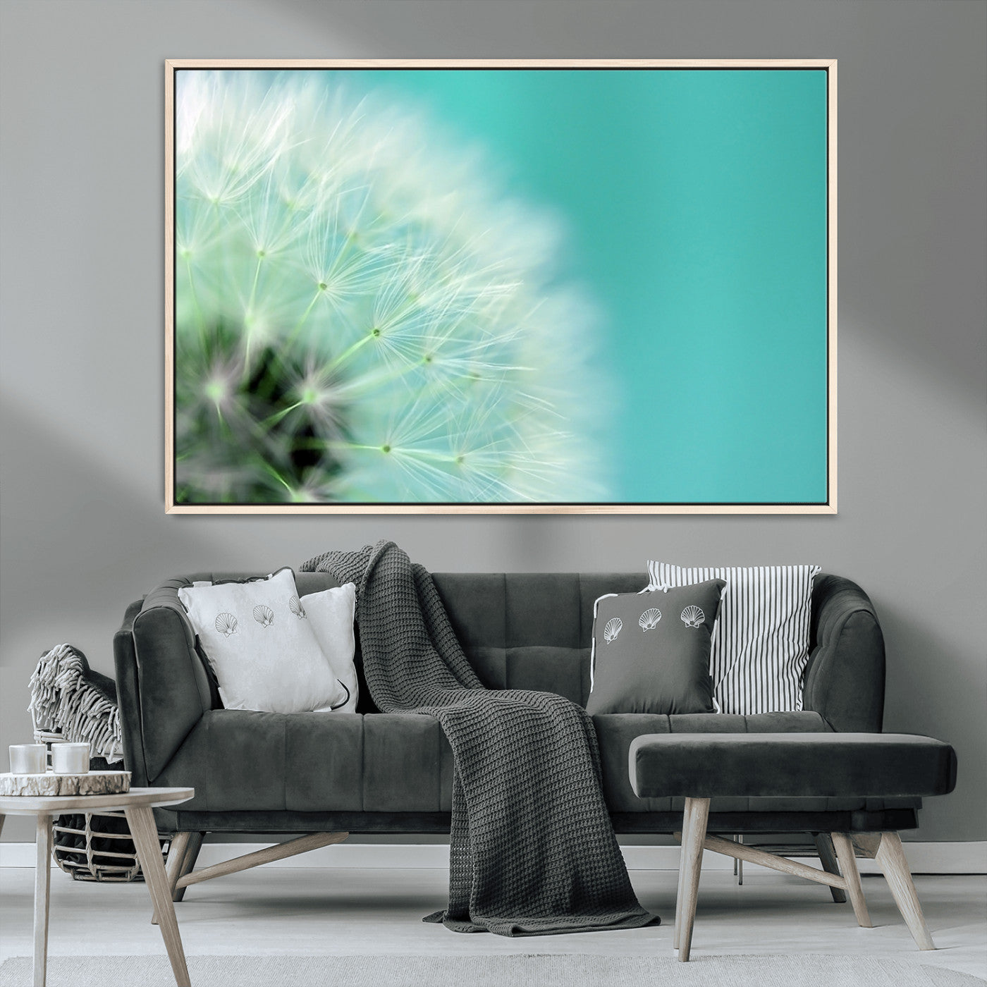 MGV-FC-36X24 - DANDELION Flower Wall Art Canvas Print, Canvas Dandelion Floral Wall Art