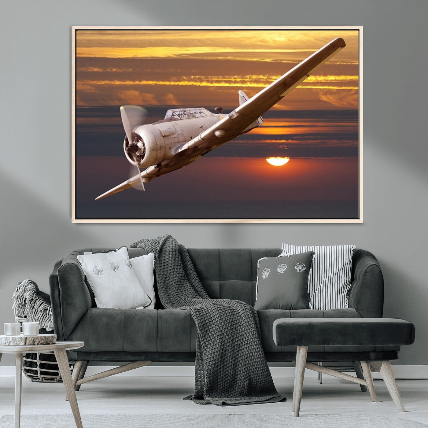 MGV-FC-36X24 - Old War Plane Wall Art Canvas Print