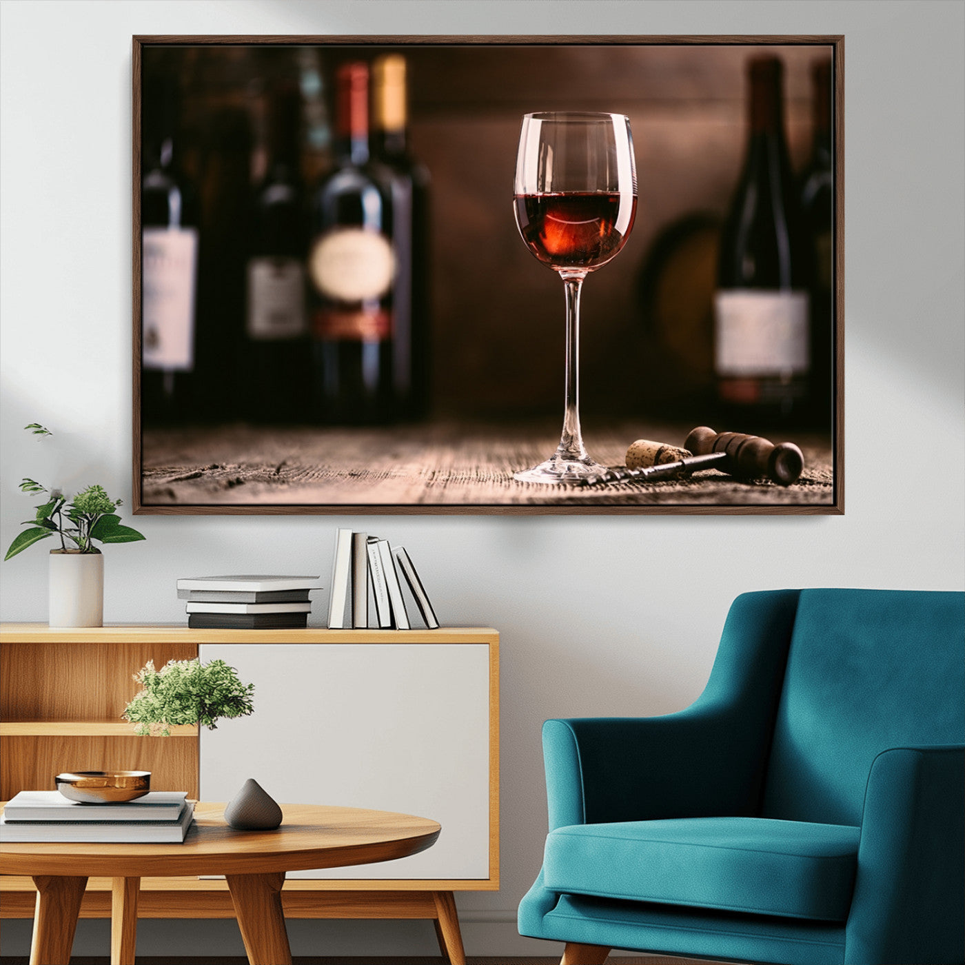 MGV-FC-36X24 - Red Wine and Bottle Canvas Print