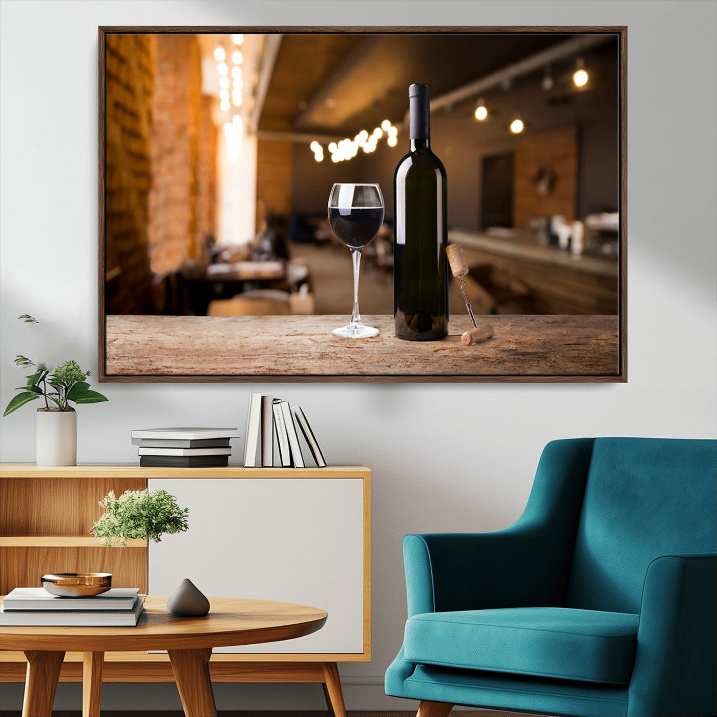 MGV-FC-36X24 - Wine and Bottle Wall Art Canvas Print