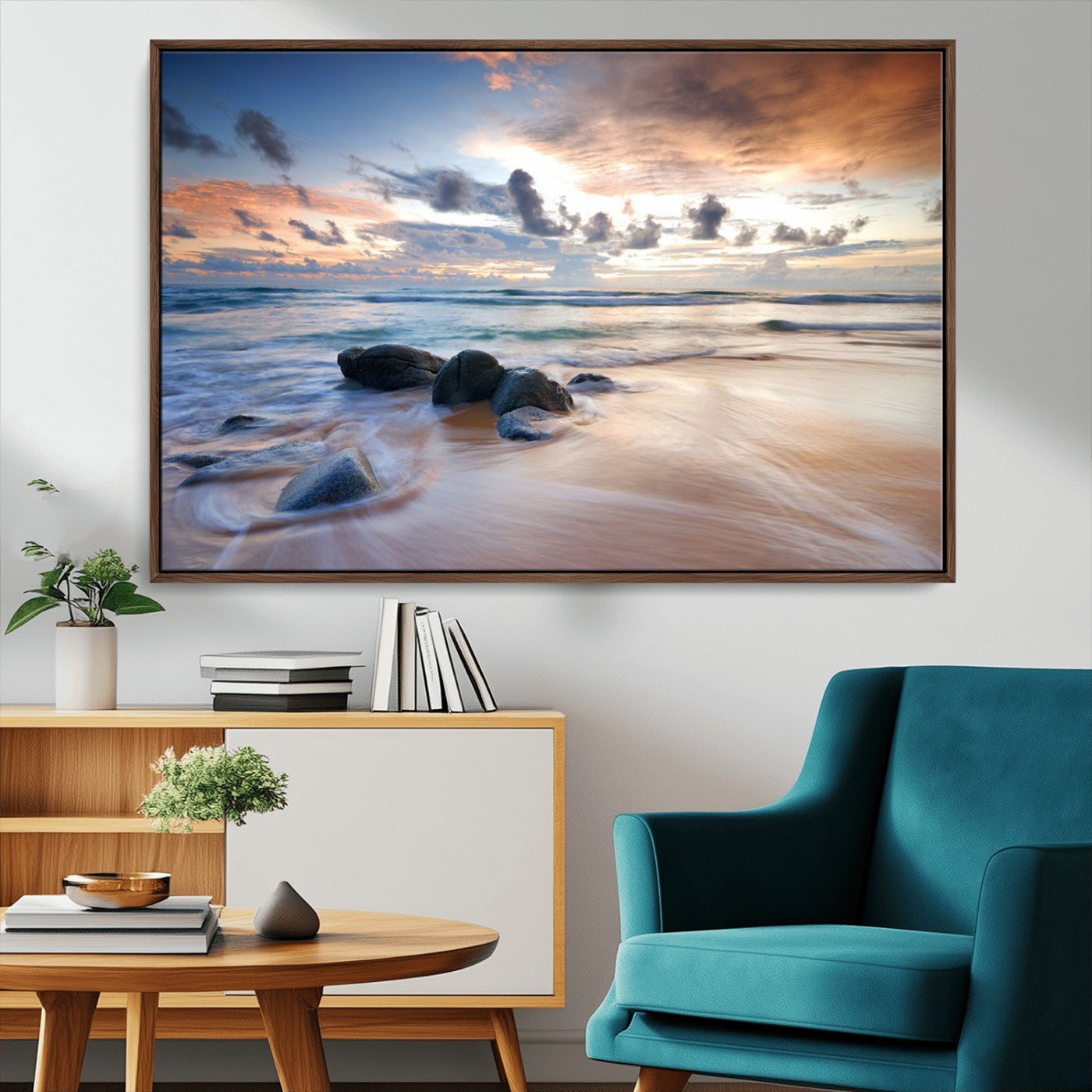 MGV-FC-36X24 - Serene Weather On The Beach Wall Art Canvas Print