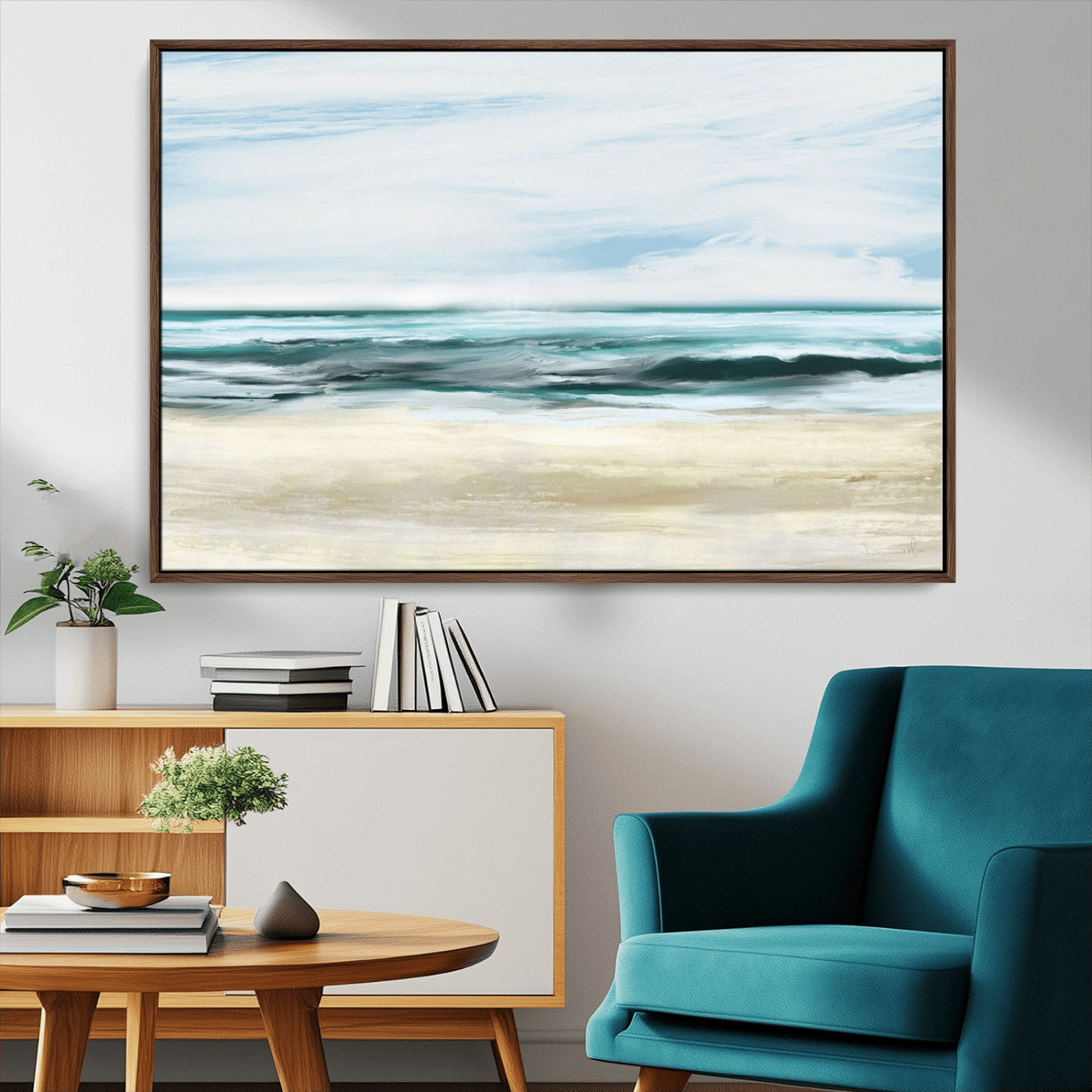 -Ocean Abstract Wall Art Canvas Print