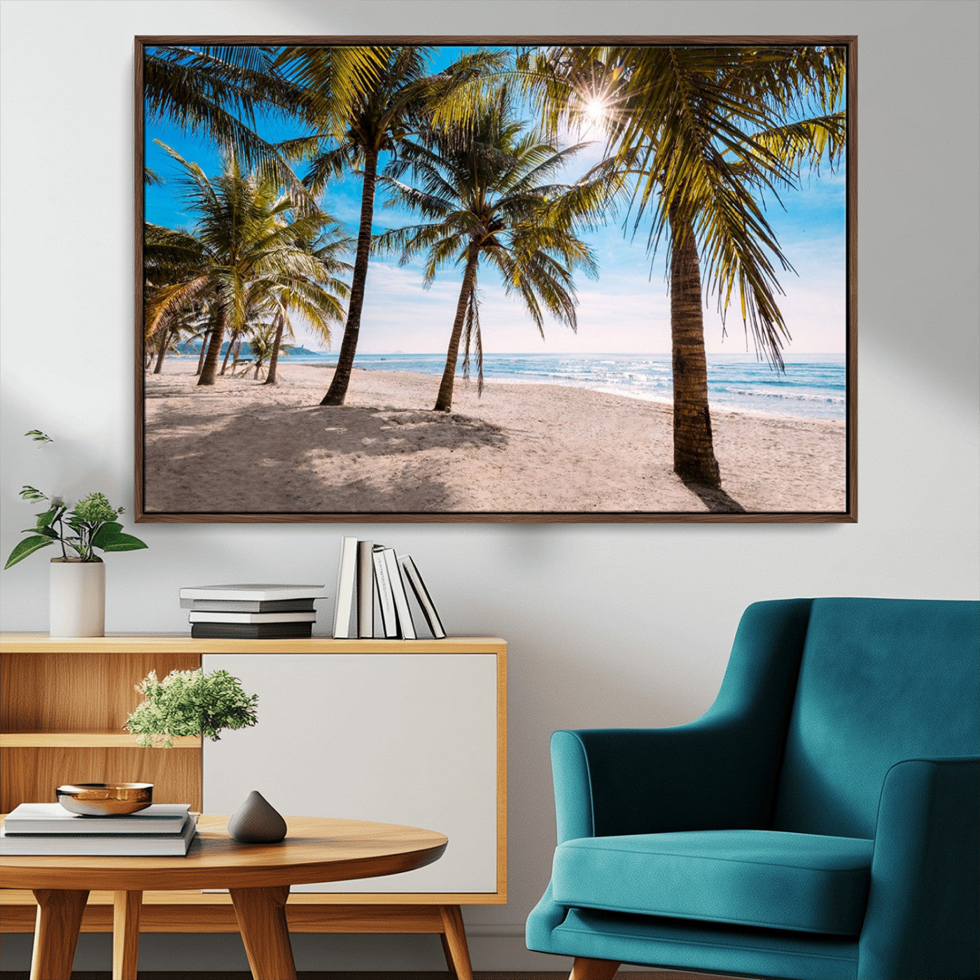 MGV-FC-36X24 - Palm Beach Tropical Island Wall Art Canvas Print