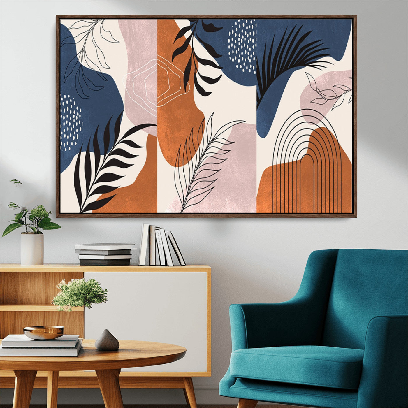 MGV-FC-36X24 - Boho Wall Art Canvas Print Set Mid-Century Prints Bohemian Wall Artwork Prints Boho Neutral,
